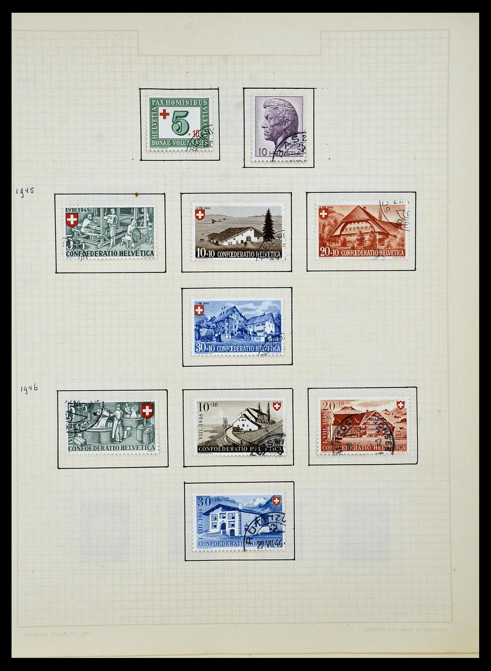 34038 046 - Postzegelverzameling 34038 Zwitserland 1854-1973.