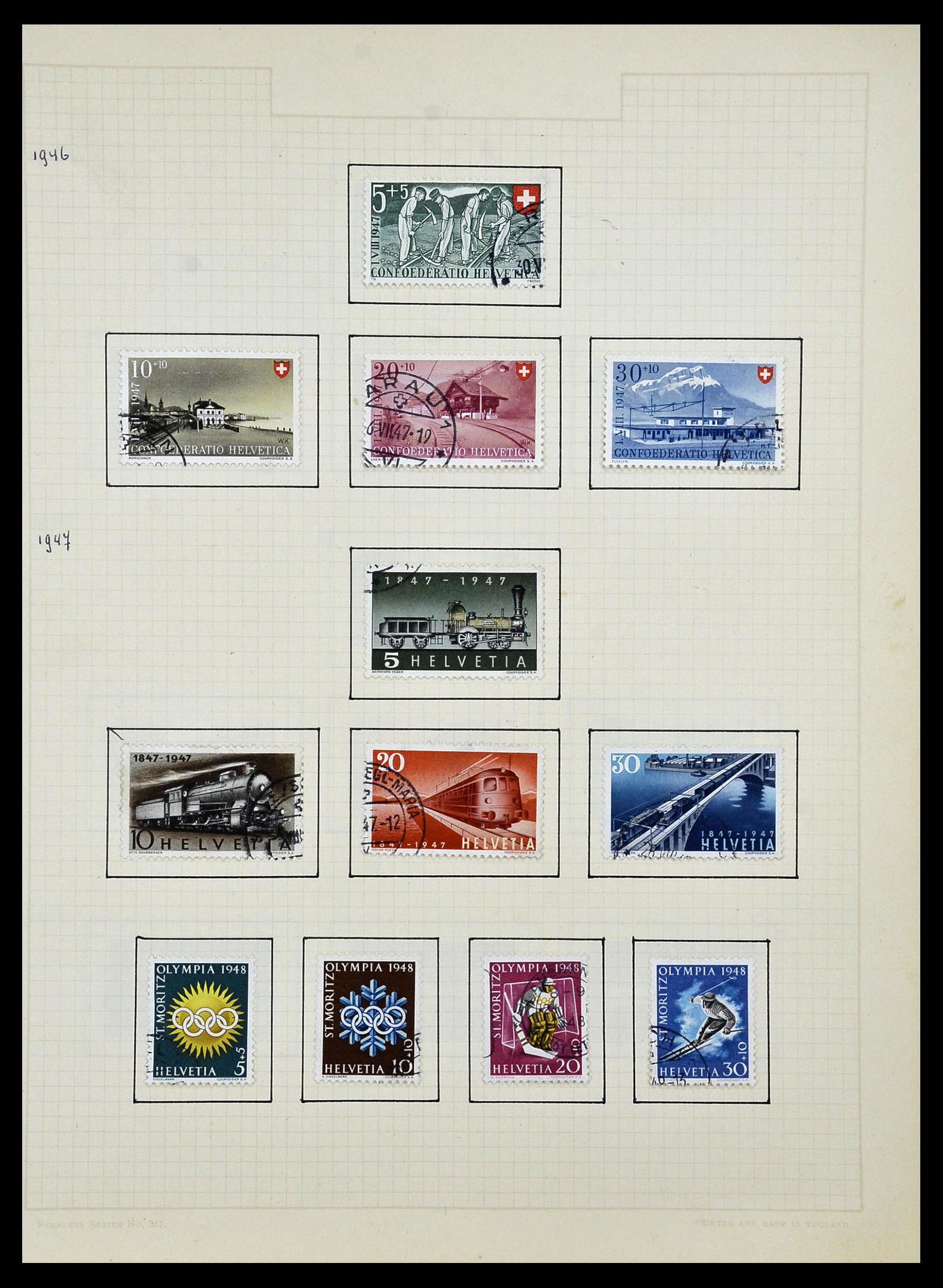 34038 047 - Postzegelverzameling 34038 Zwitserland 1854-1973.
