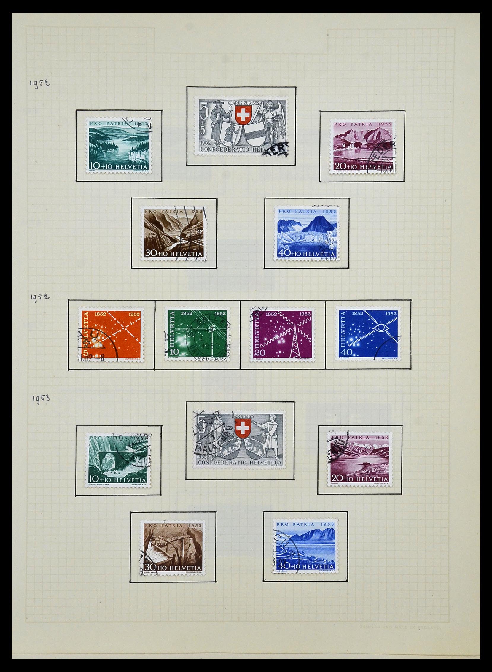 34038 051 - Postzegelverzameling 34038 Zwitserland 1854-1973.