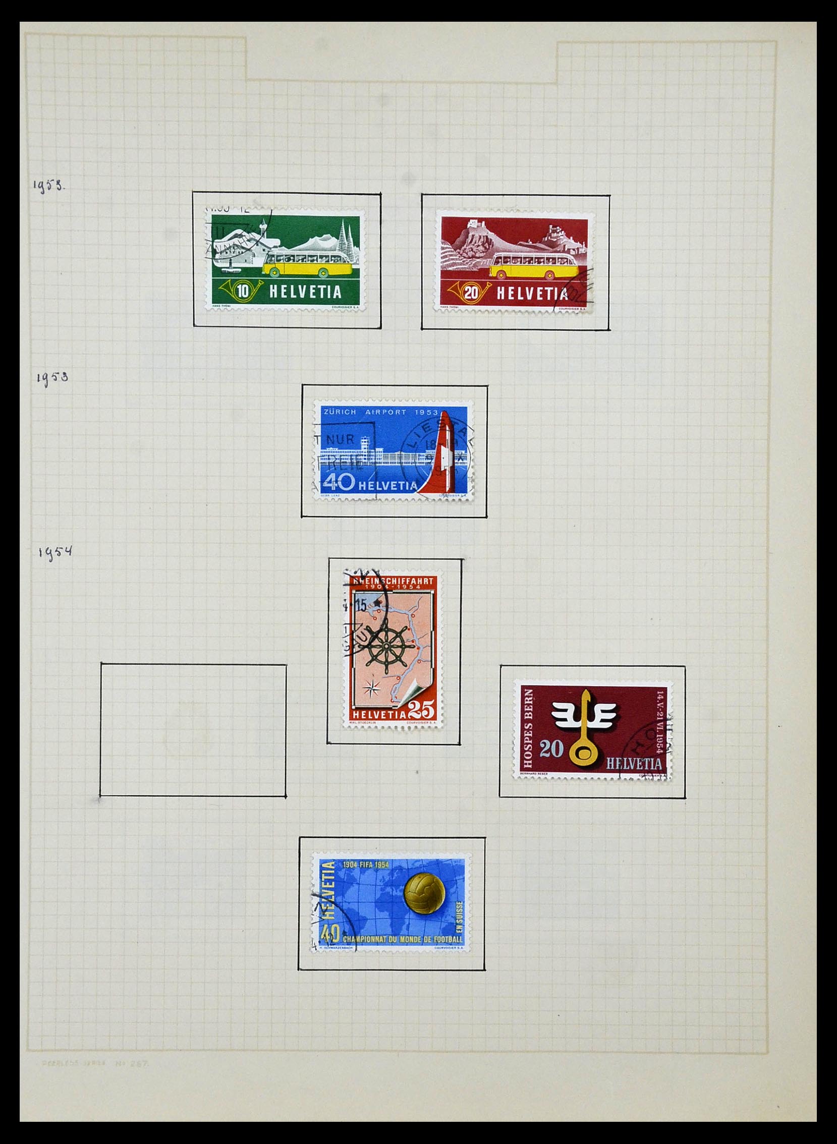 34038 052 - Postzegelverzameling 34038 Zwitserland 1854-1973.