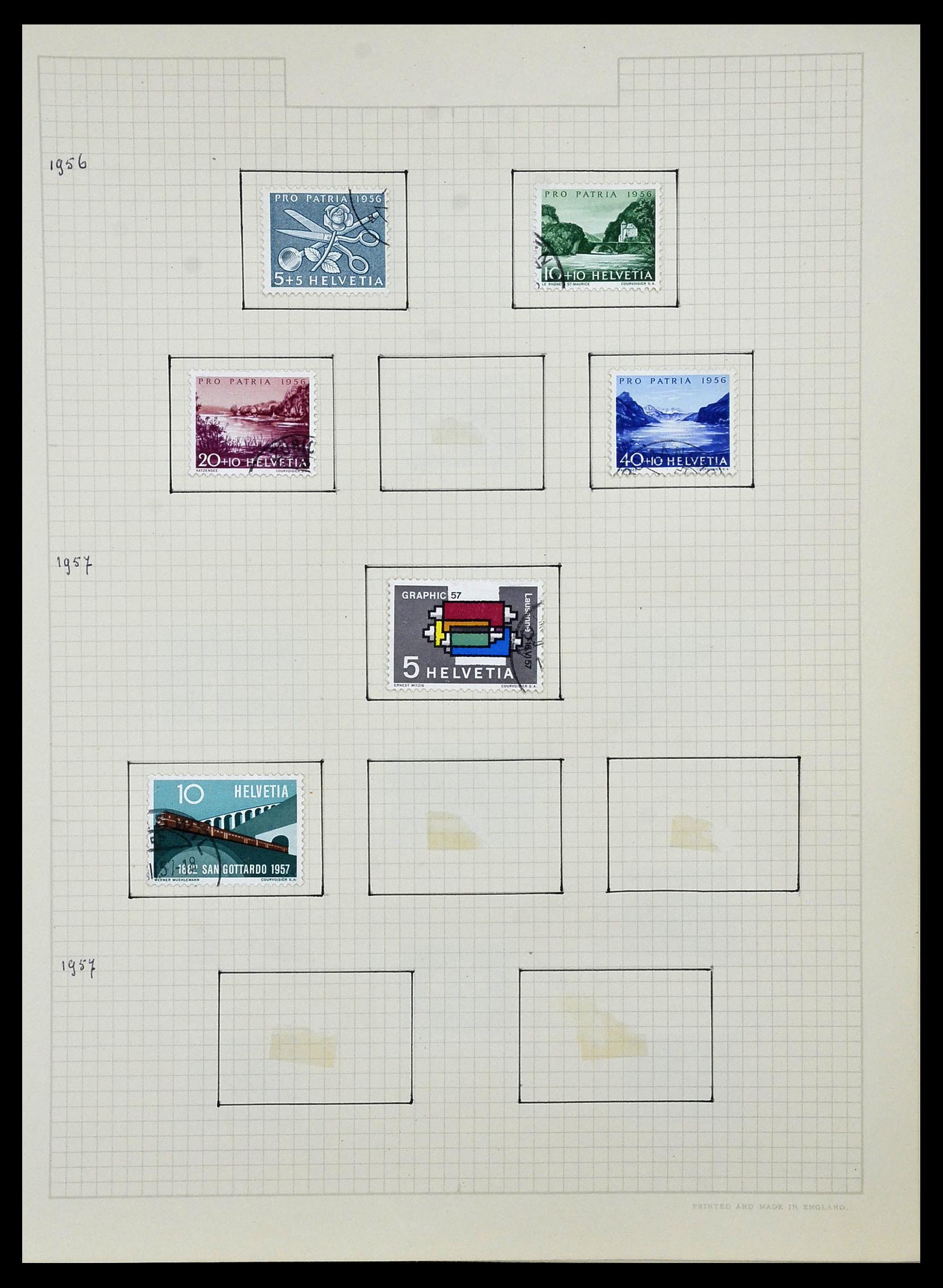 34038 055 - Postzegelverzameling 34038 Zwitserland 1854-1973.