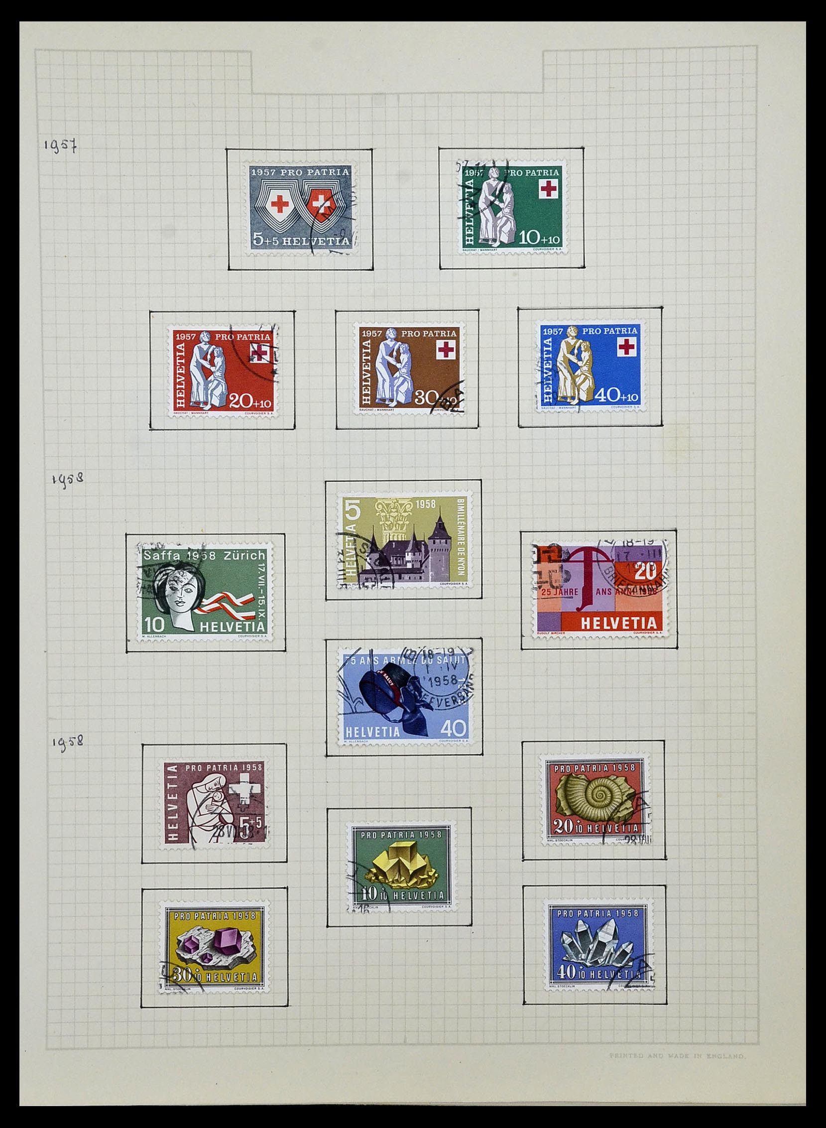 34038 056 - Postzegelverzameling 34038 Zwitserland 1854-1973.