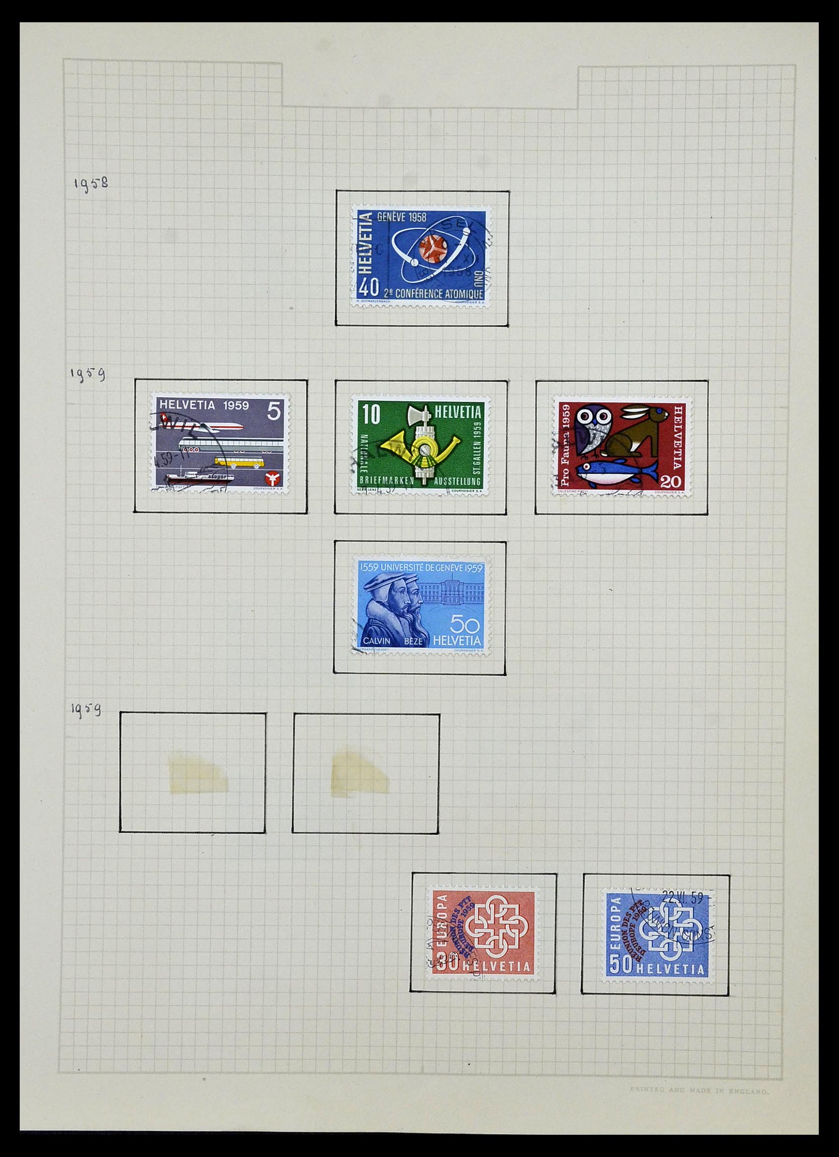 34038 057 - Postzegelverzameling 34038 Zwitserland 1854-1973.