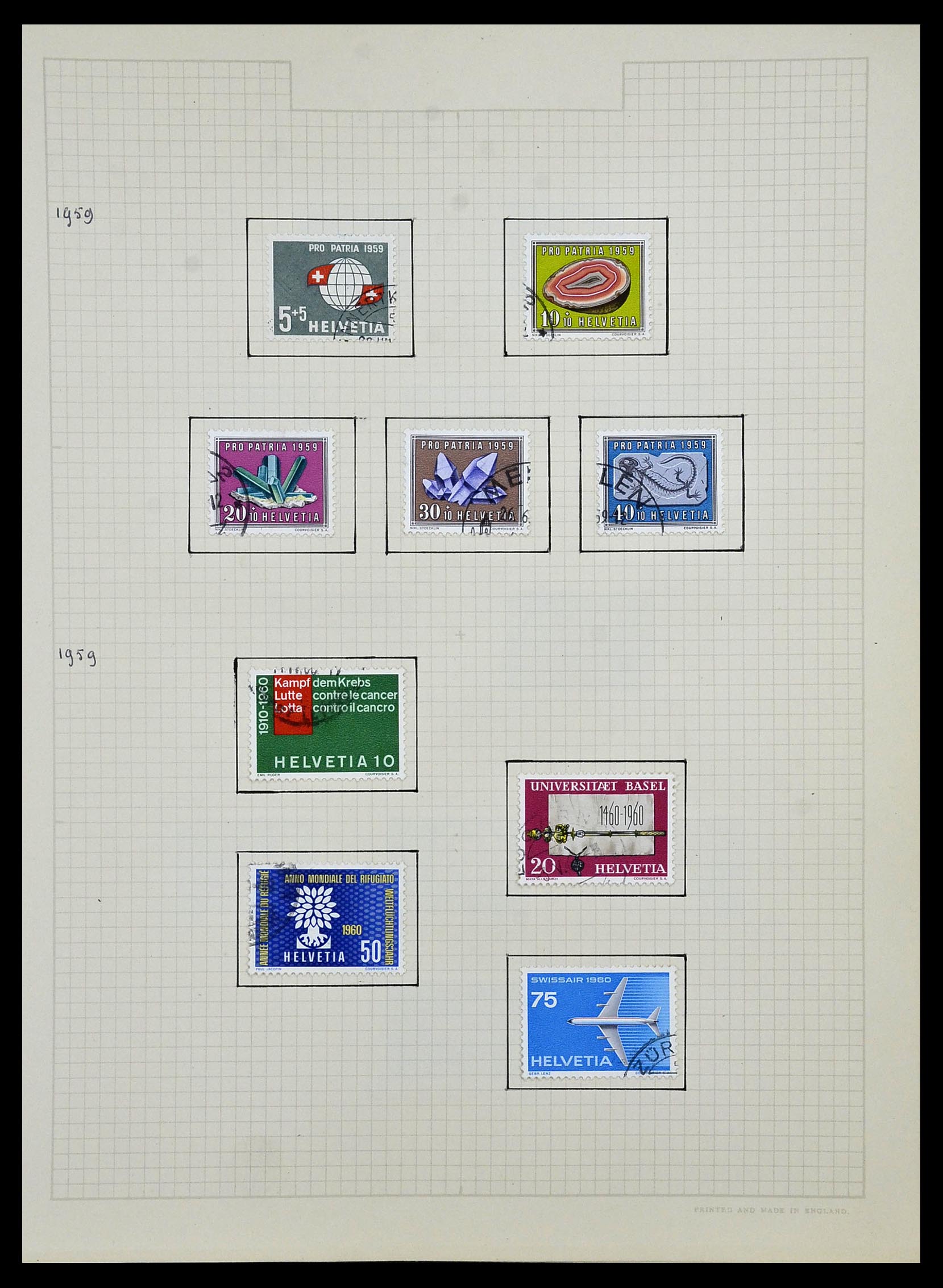 34038 058 - Stamp collection 34038 Switzerland 1854-1973.