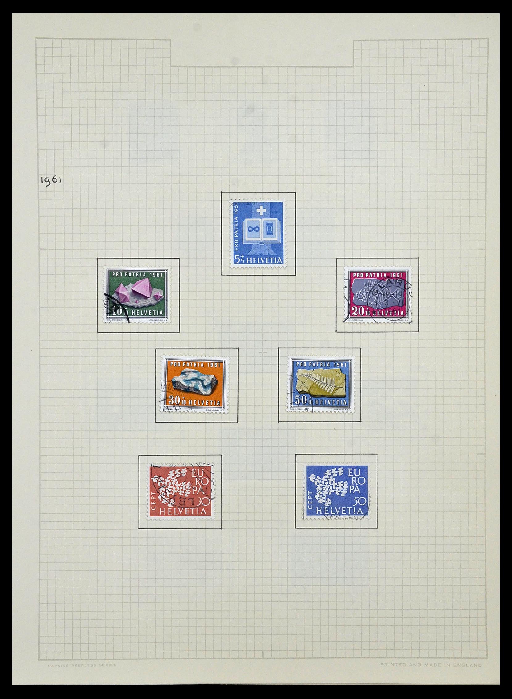 34038 060 - Postzegelverzameling 34038 Zwitserland 1854-1973.