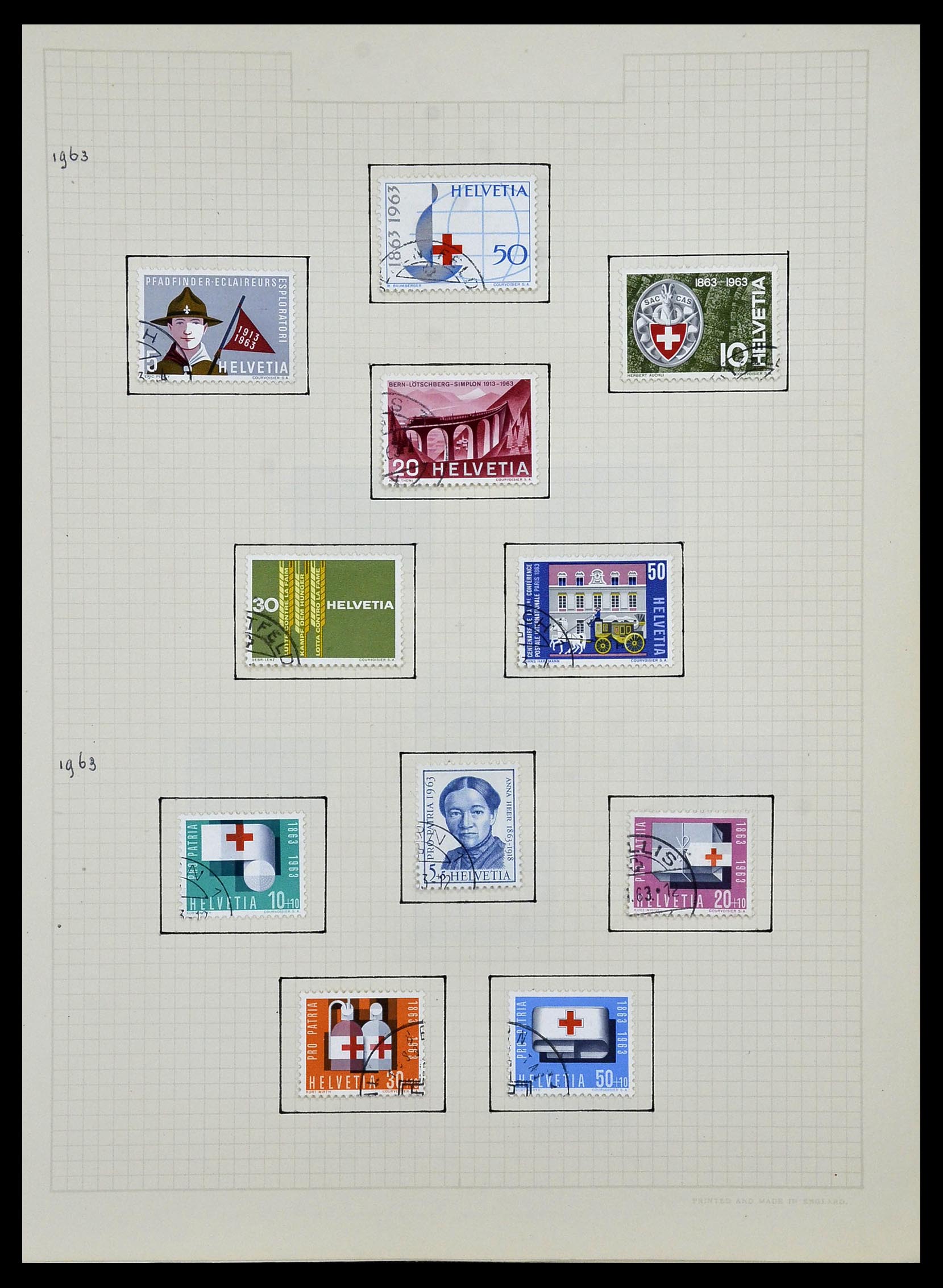 34038 062 - Postzegelverzameling 34038 Zwitserland 1854-1973.