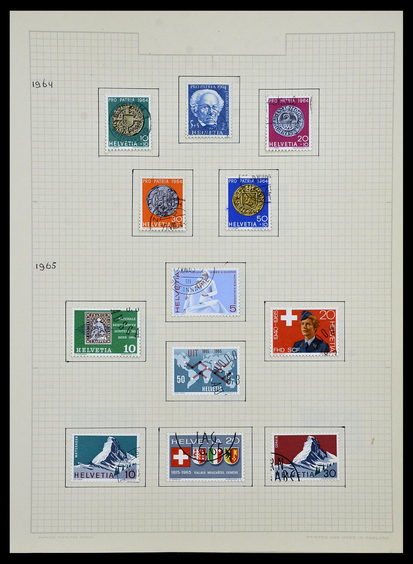 34038 064 - Stamp collection 34038 Switzerland 1854-1973.