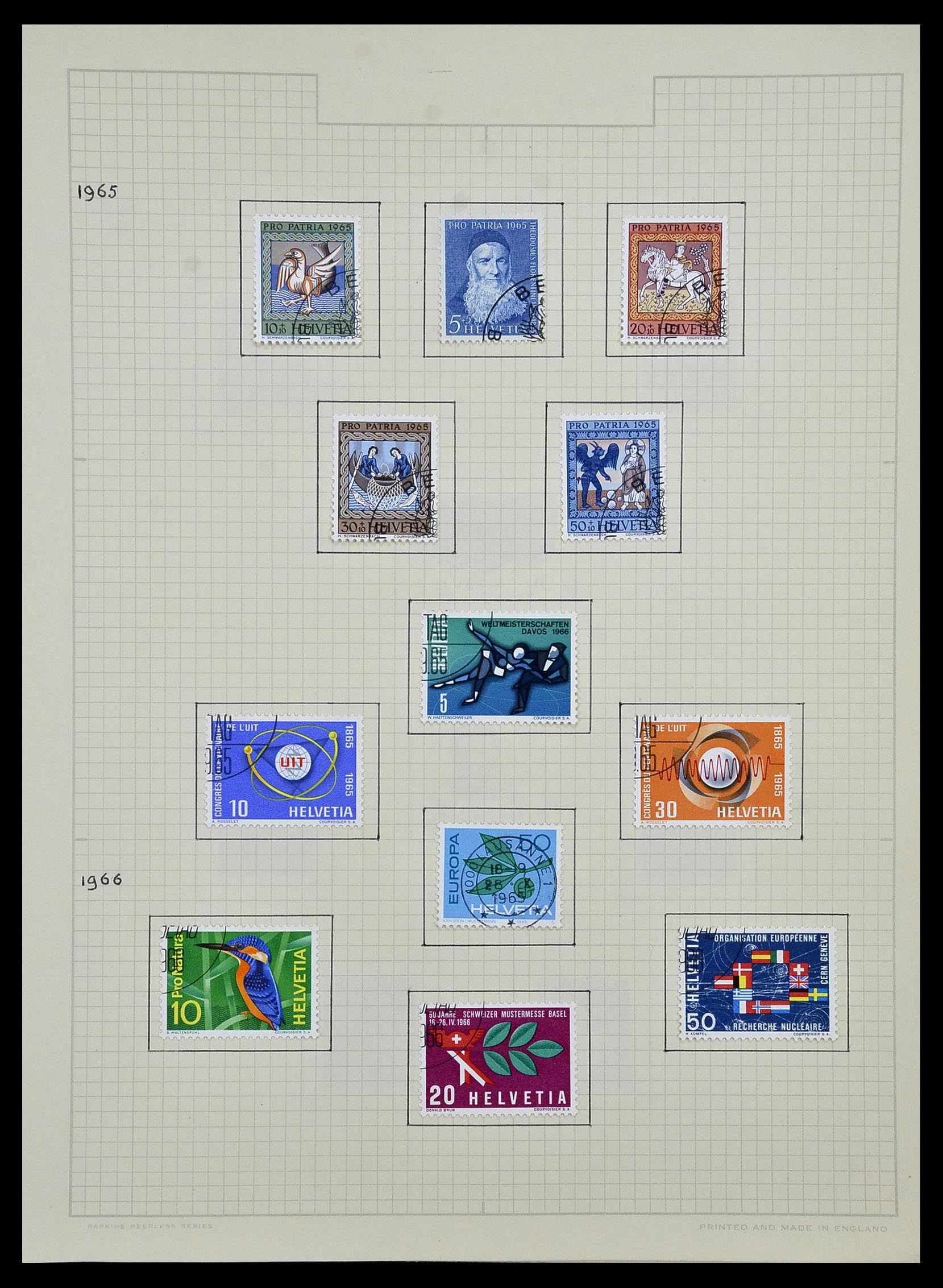 34038 065 - Postzegelverzameling 34038 Zwitserland 1854-1973.