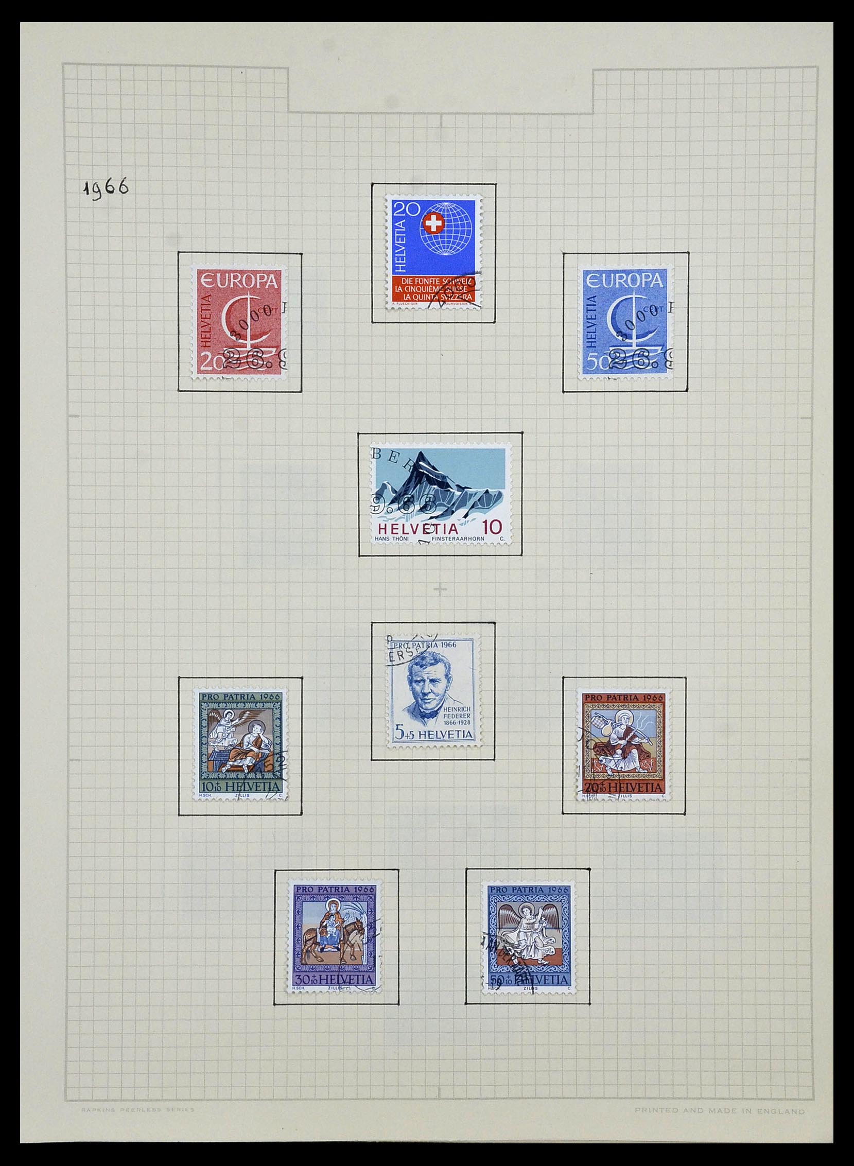 34038 066 - Postzegelverzameling 34038 Zwitserland 1854-1973.
