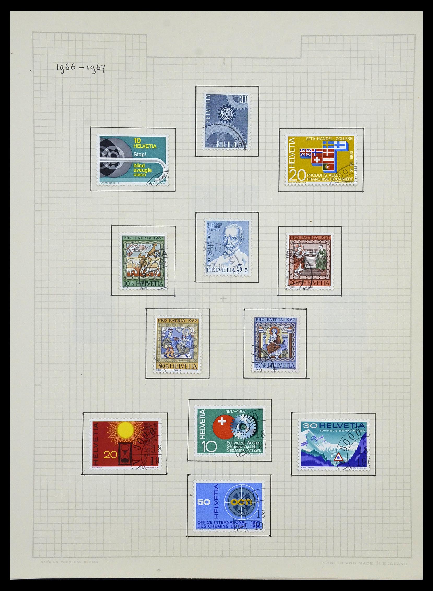 34038 067 - Postzegelverzameling 34038 Zwitserland 1854-1973.