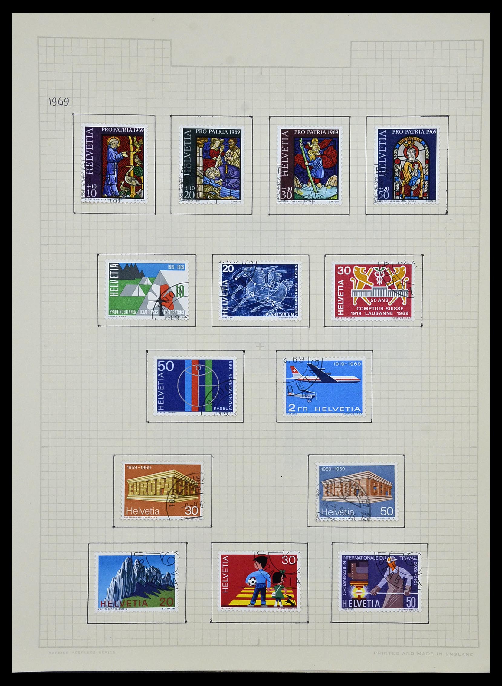 34038 069 - Postzegelverzameling 34038 Zwitserland 1854-1973.