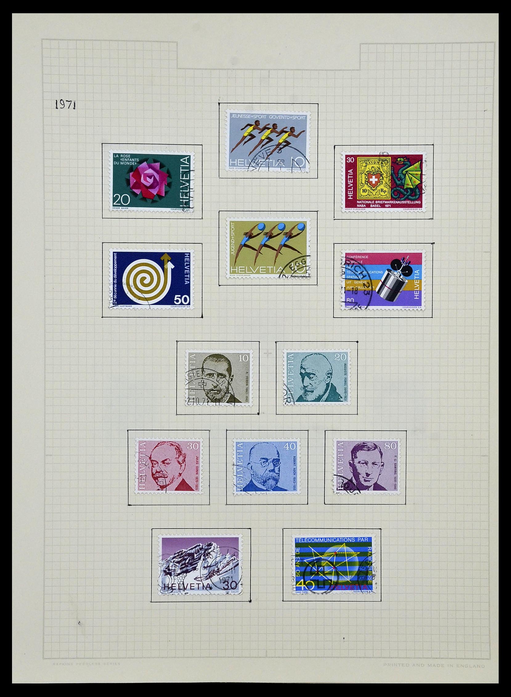 34038 072 - Postzegelverzameling 34038 Zwitserland 1854-1973.