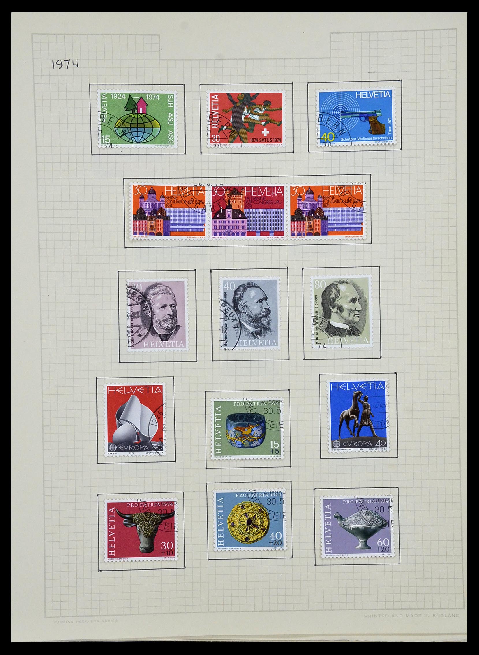 34038 076 - Postzegelverzameling 34038 Zwitserland 1854-1973.