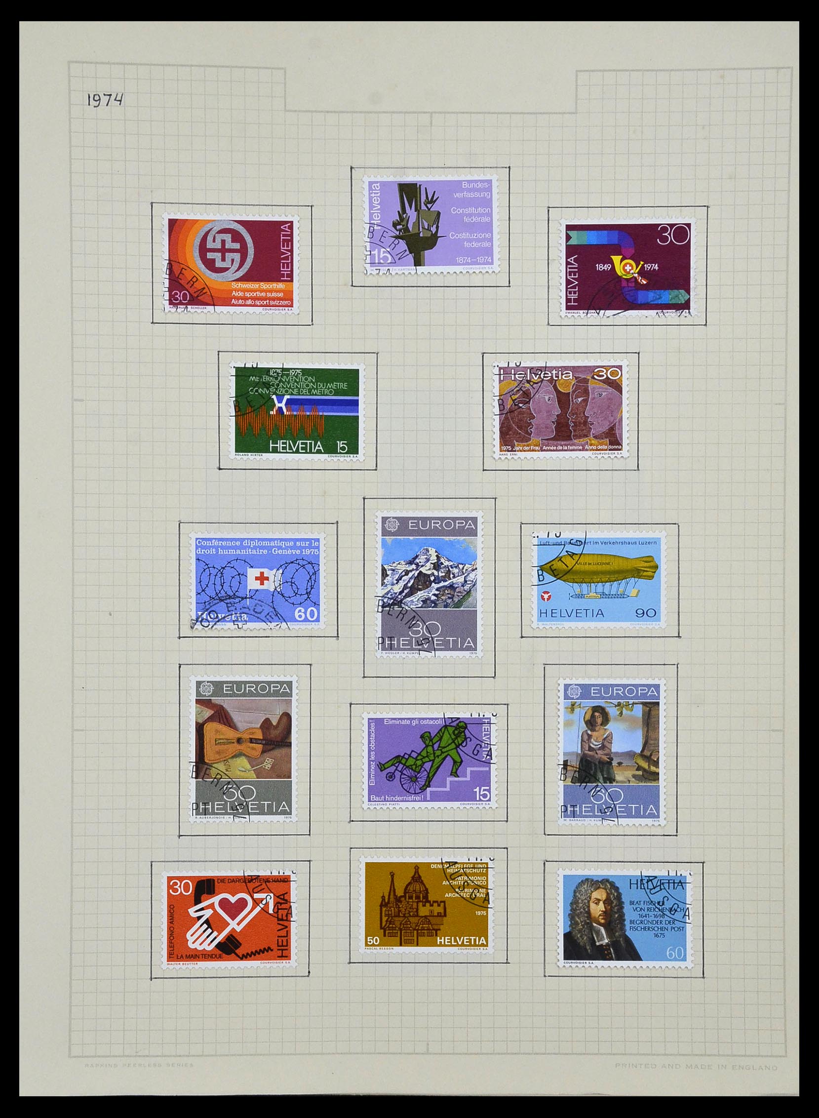 34038 077 - Postzegelverzameling 34038 Zwitserland 1854-1973.