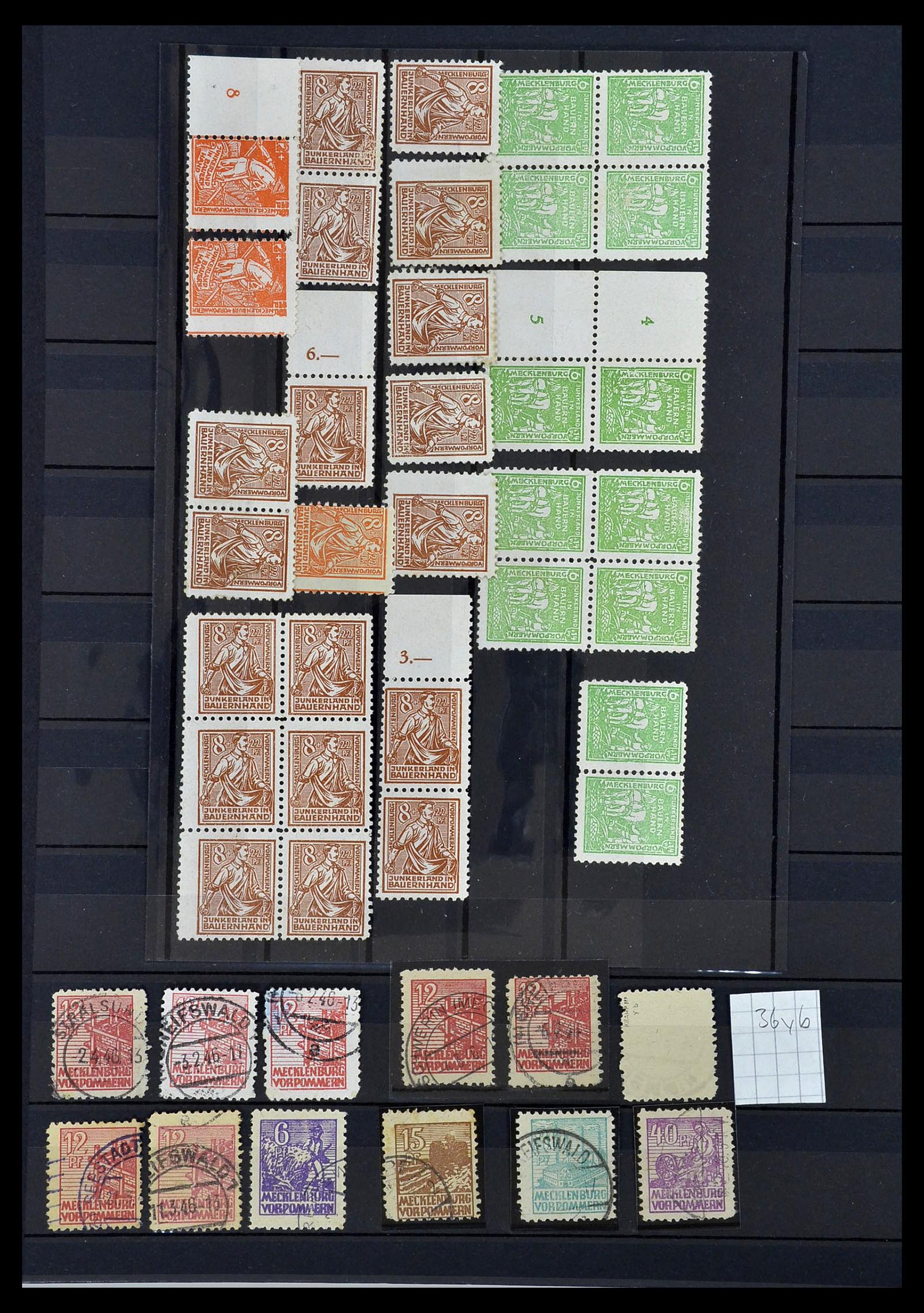 34039 016 - Stamp collection 34039 Mecklenburg-Vorpommern 1945-1946.