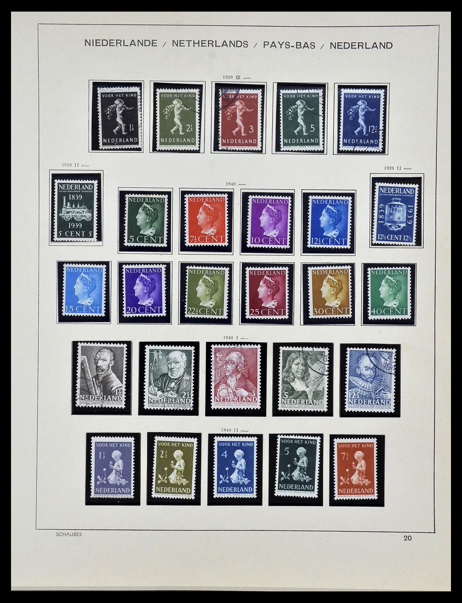 34040 019 - Postzegelverzameling 34040 Nederland 1852-1992.