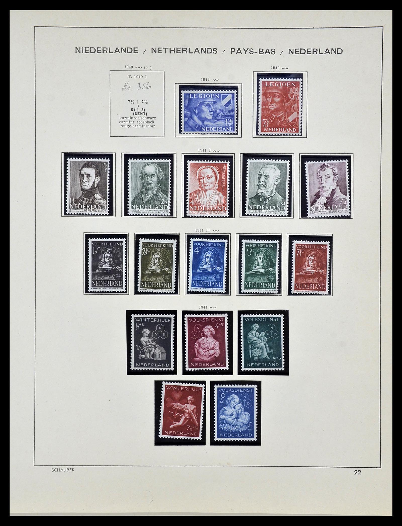 34040 022 - Postzegelverzameling 34040 Nederland 1852-1992.