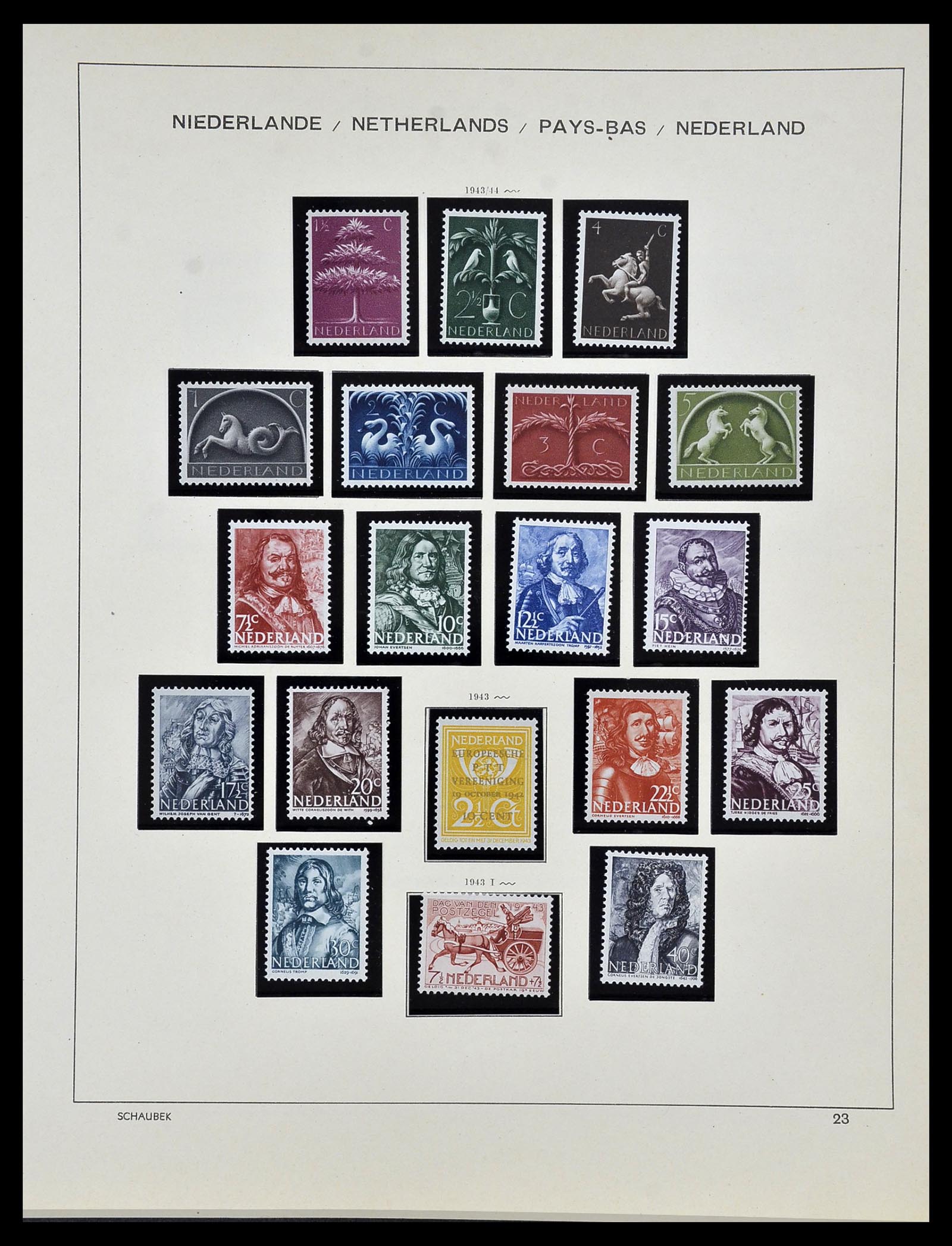 34040 023 - Postzegelverzameling 34040 Nederland 1852-1992.