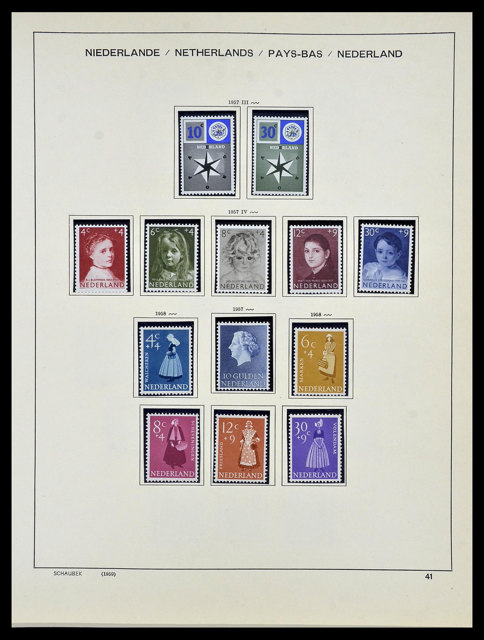 34040 041 - Postzegelverzameling 34040 Nederland 1852-1992.