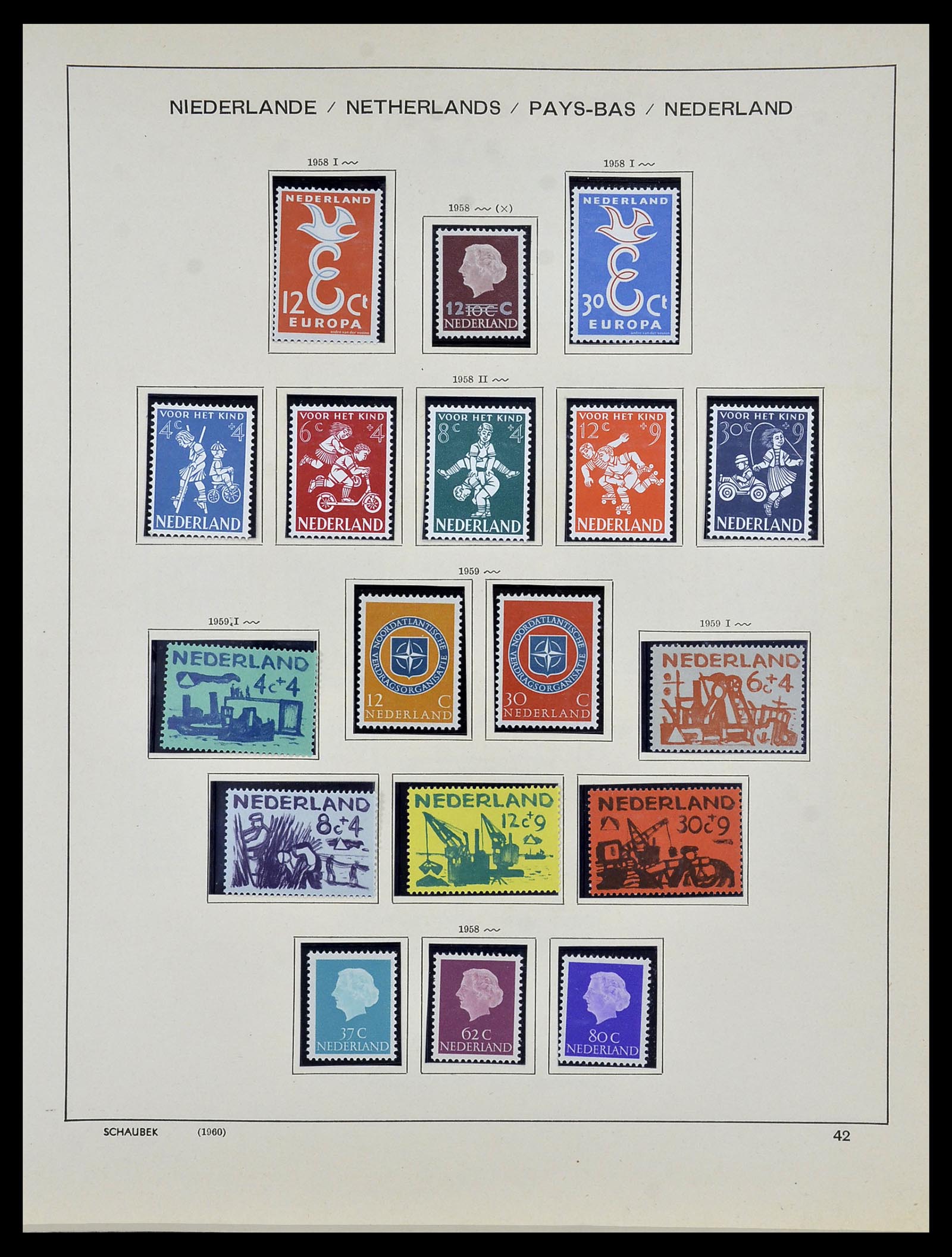 34040 042 - Postzegelverzameling 34040 Nederland 1852-1992.