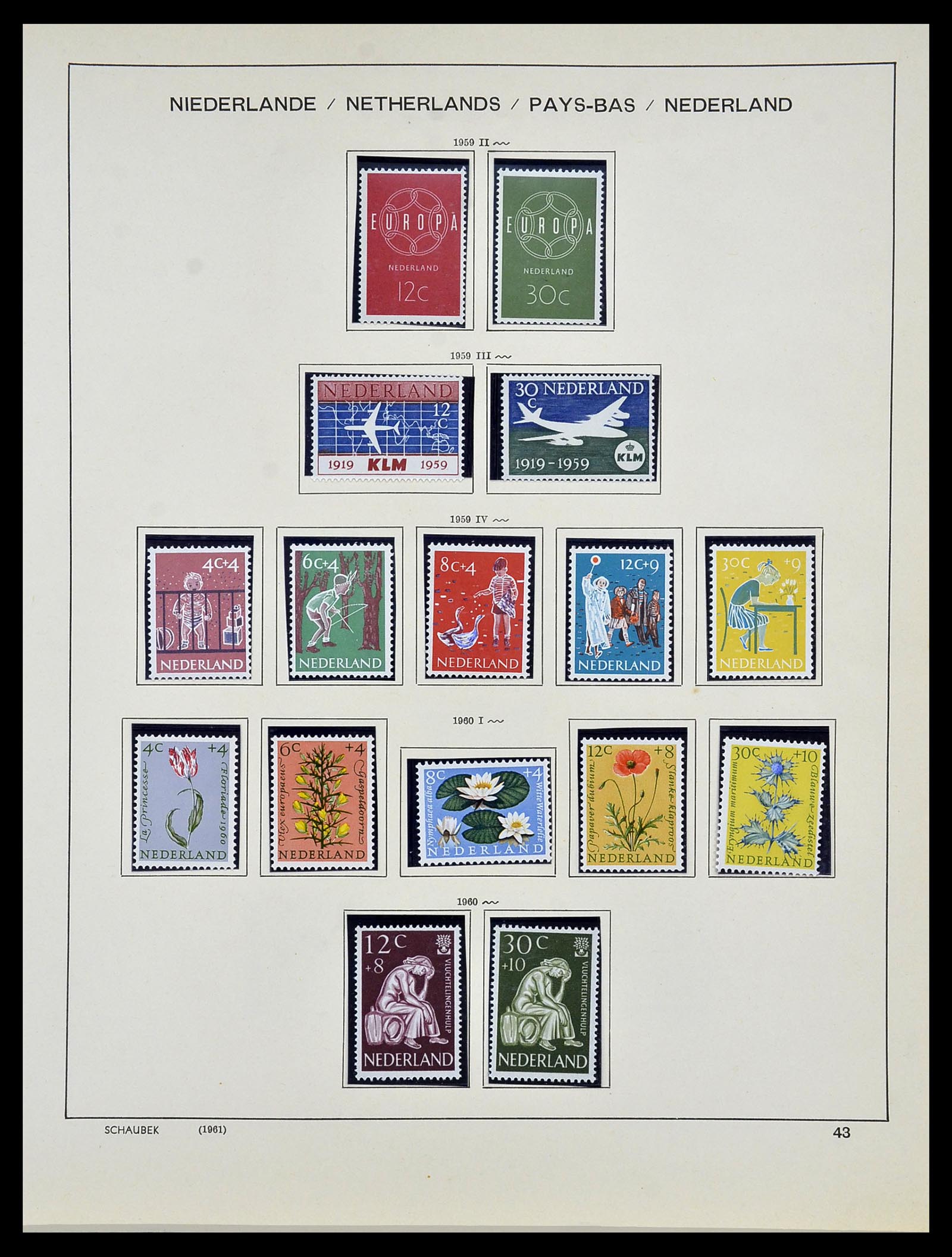 34040 043 - Postzegelverzameling 34040 Nederland 1852-1992.