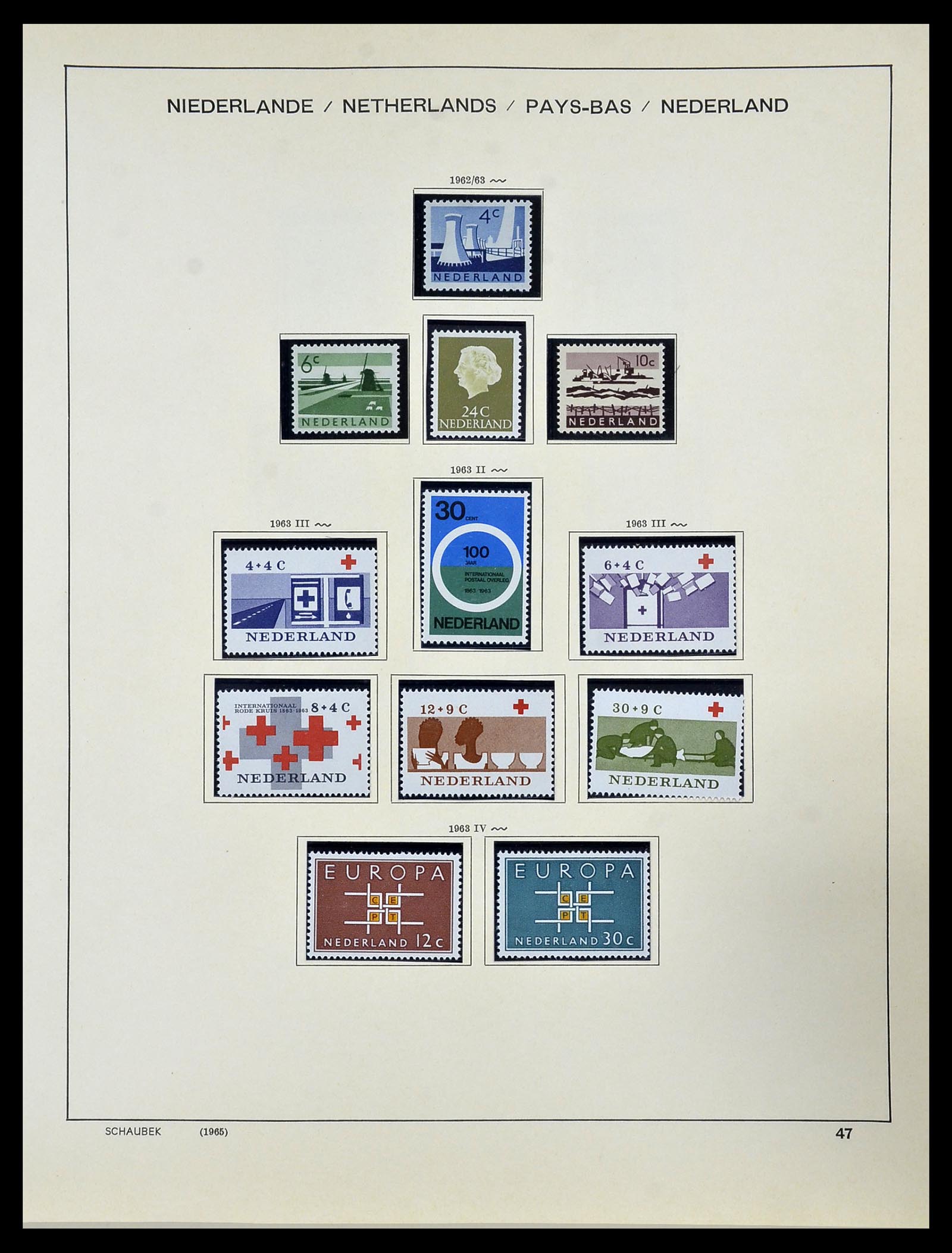 34040 047 - Postzegelverzameling 34040 Nederland 1852-1992.