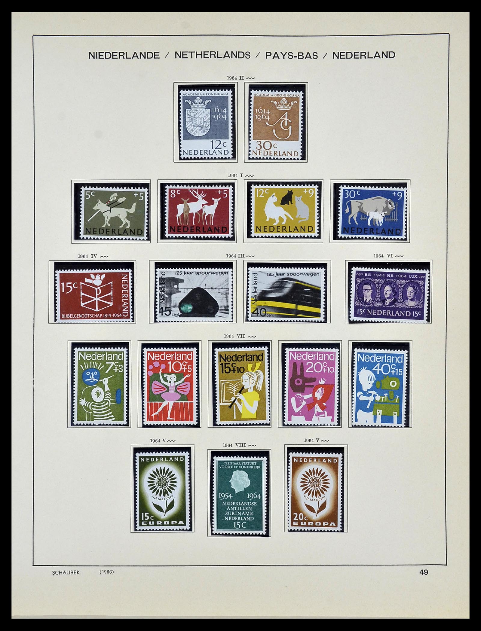 34040 049 - Postzegelverzameling 34040 Nederland 1852-1992.
