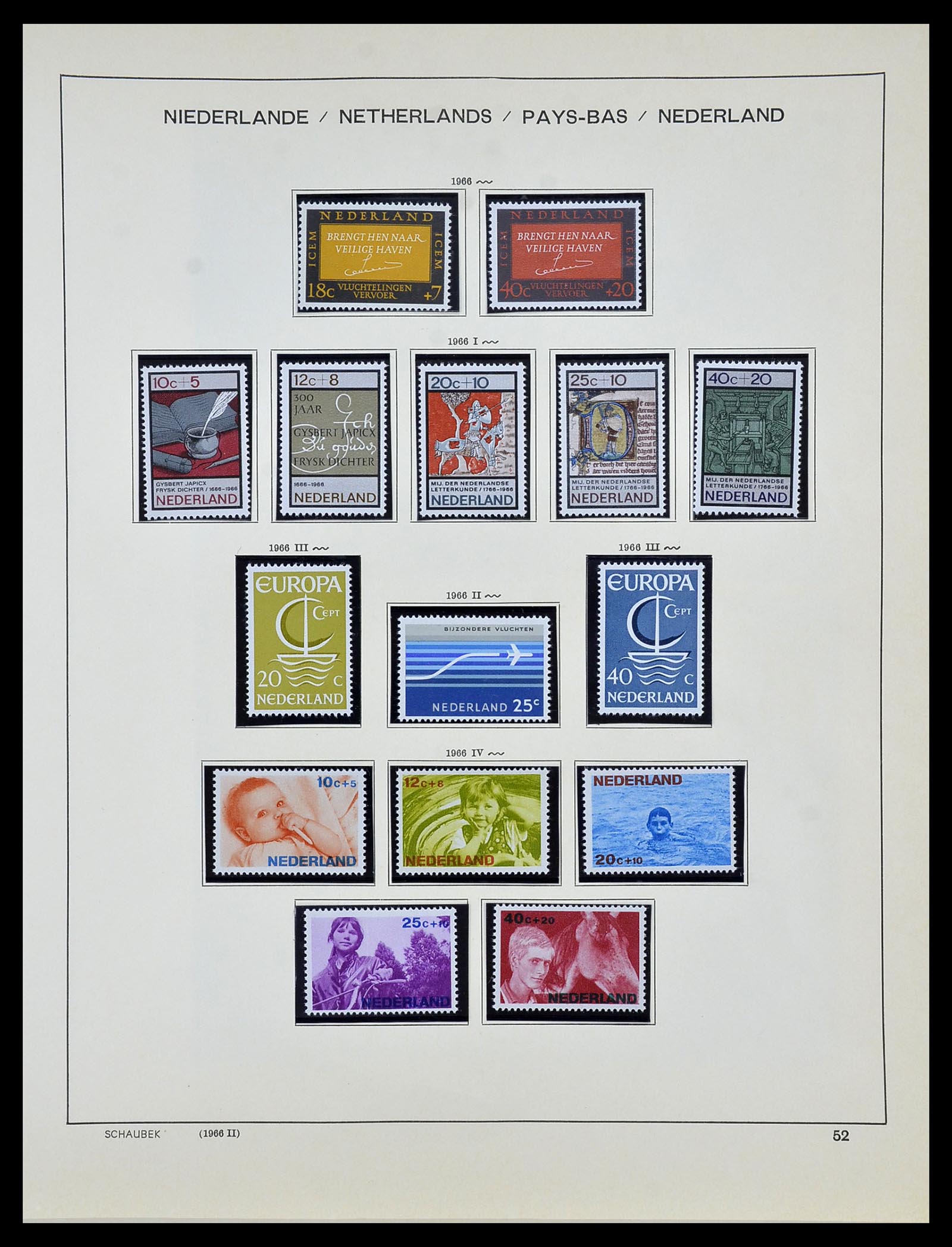 34040 052 - Postzegelverzameling 34040 Nederland 1852-1992.