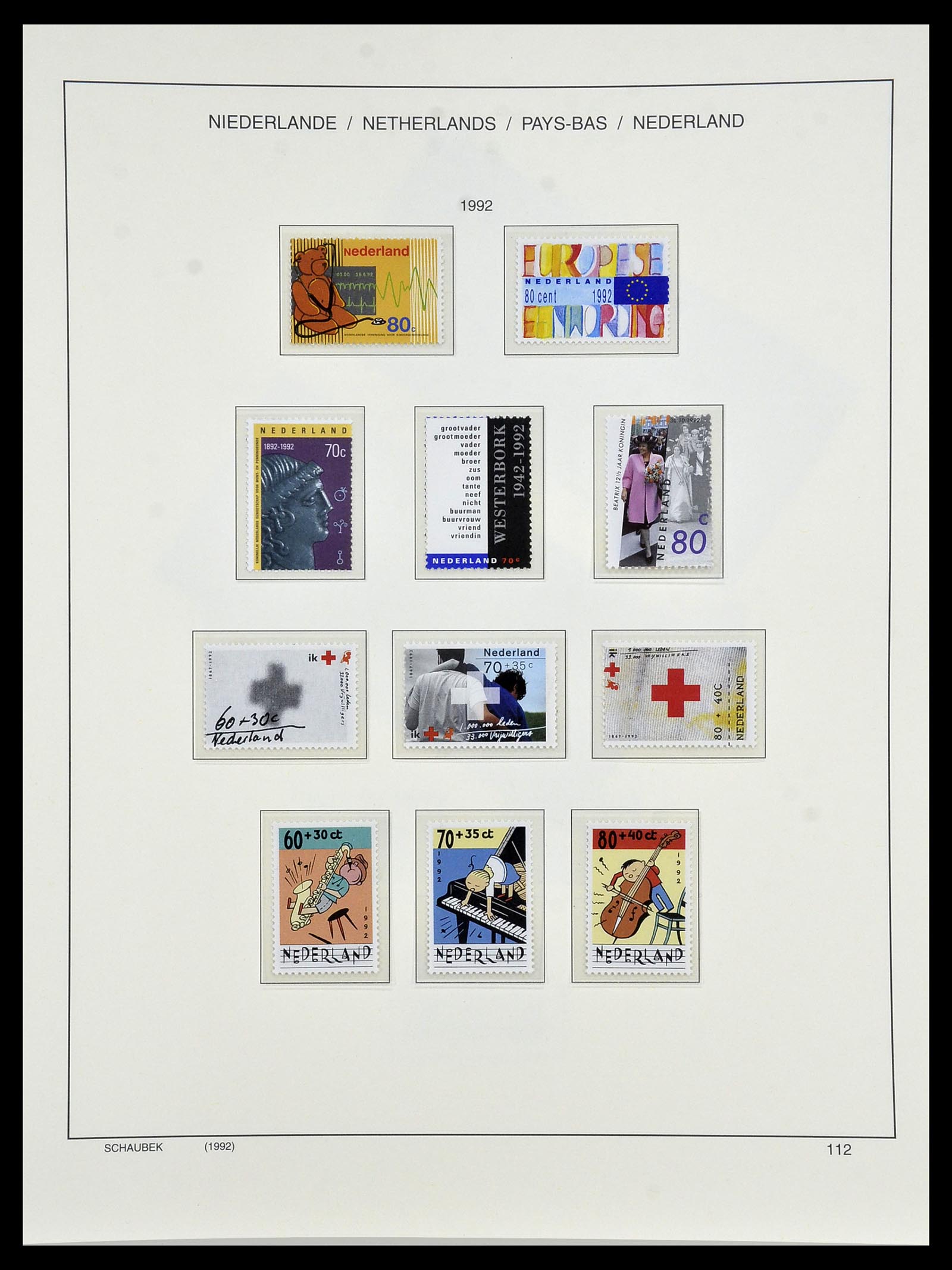 34040 121 - Postzegelverzameling 34040 Nederland 1852-1992.