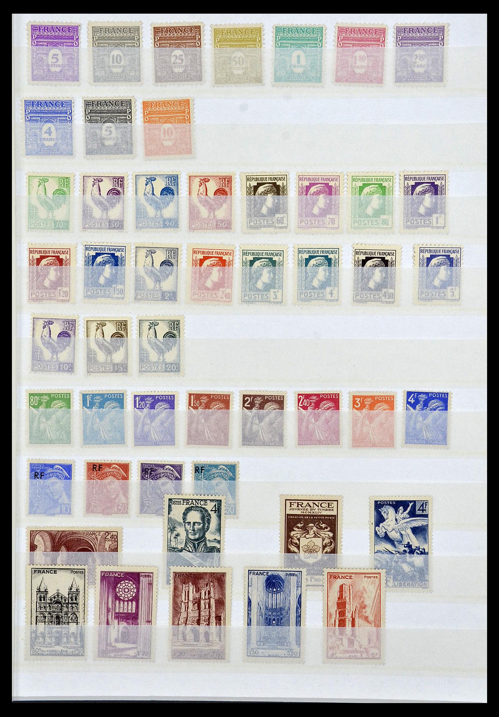 34041 001 - Postzegelverzameling 34041 Frankrijk 1945-1971.