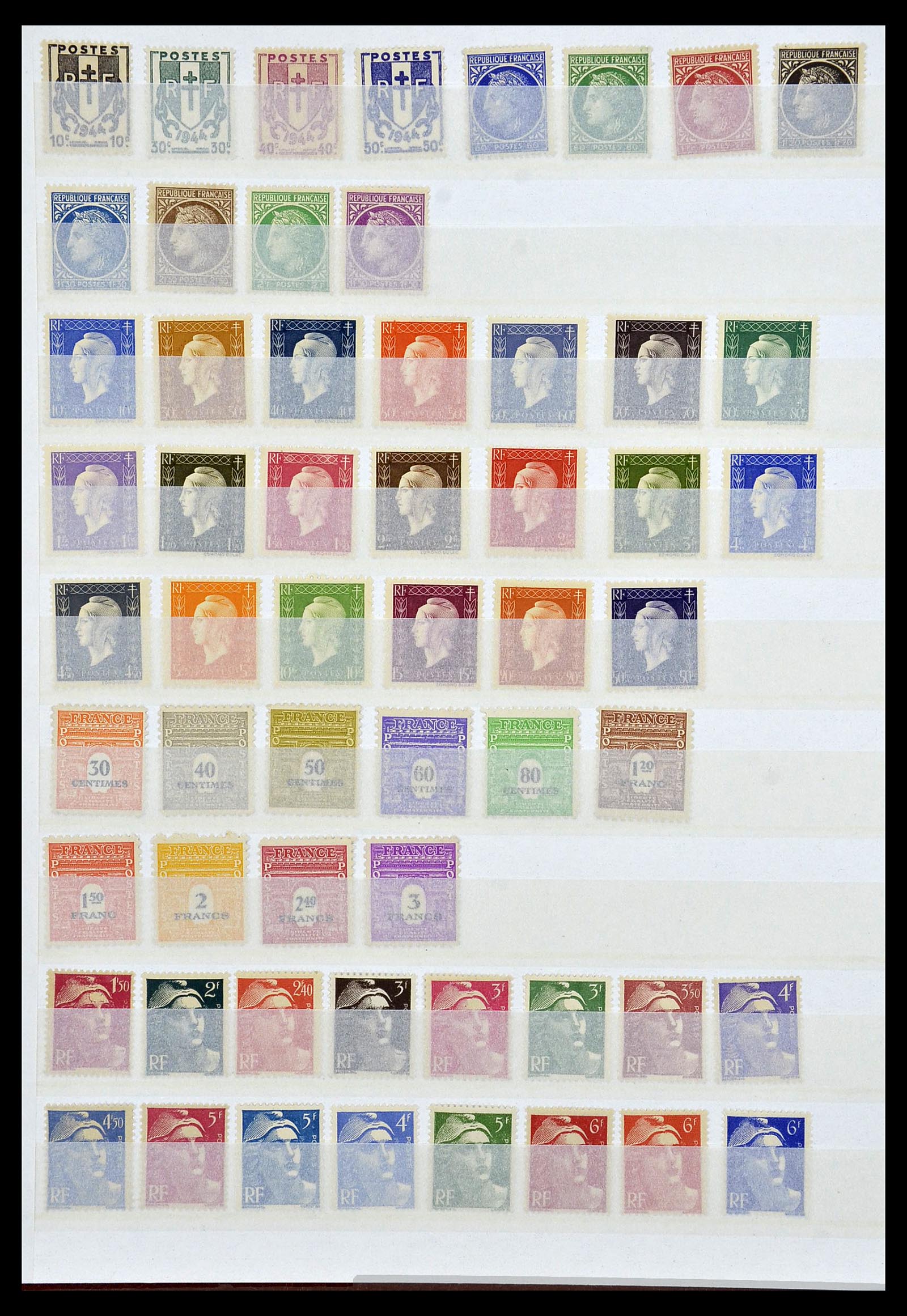 34041 002 - Postzegelverzameling 34041 Frankrijk 1945-1971.