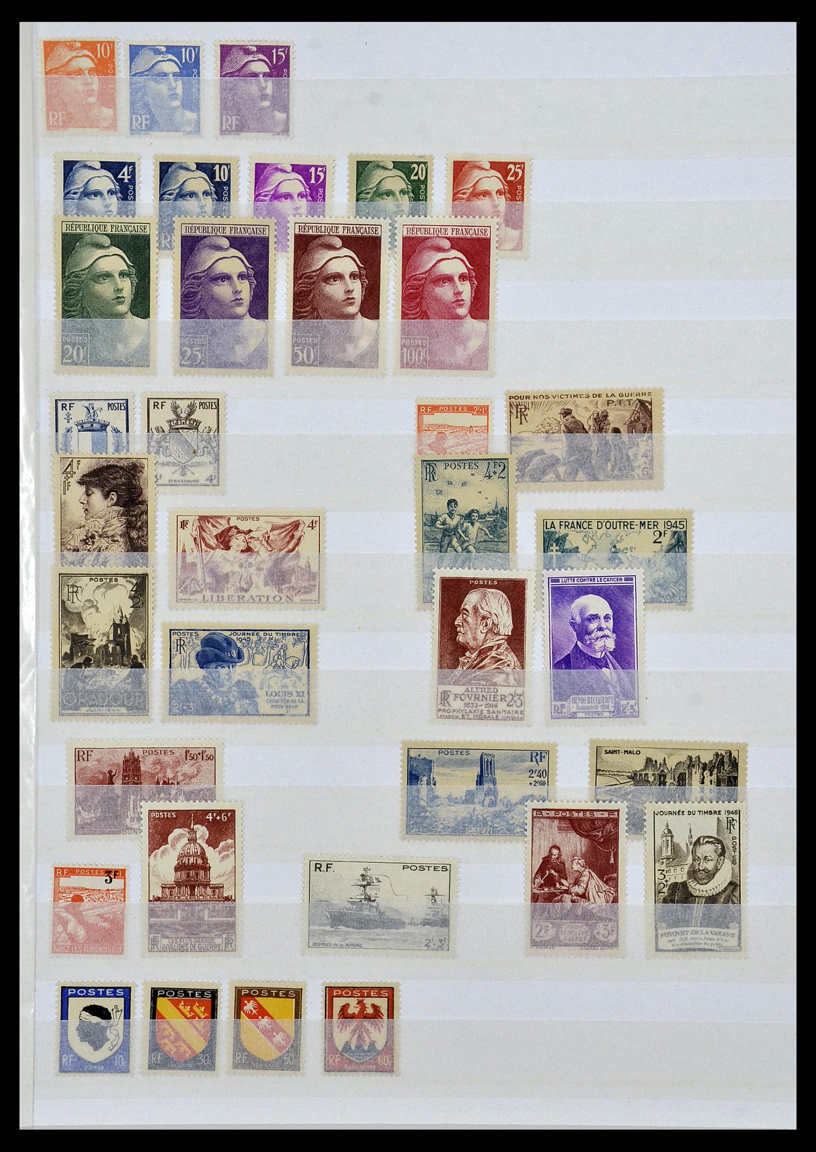 34041 003 - Postzegelverzameling 34041 Frankrijk 1945-1971.