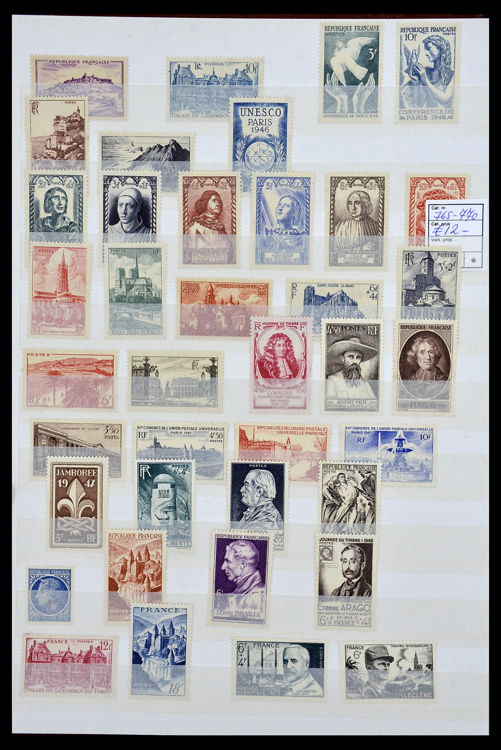 34041 004 - Postzegelverzameling 34041 Frankrijk 1945-1971.