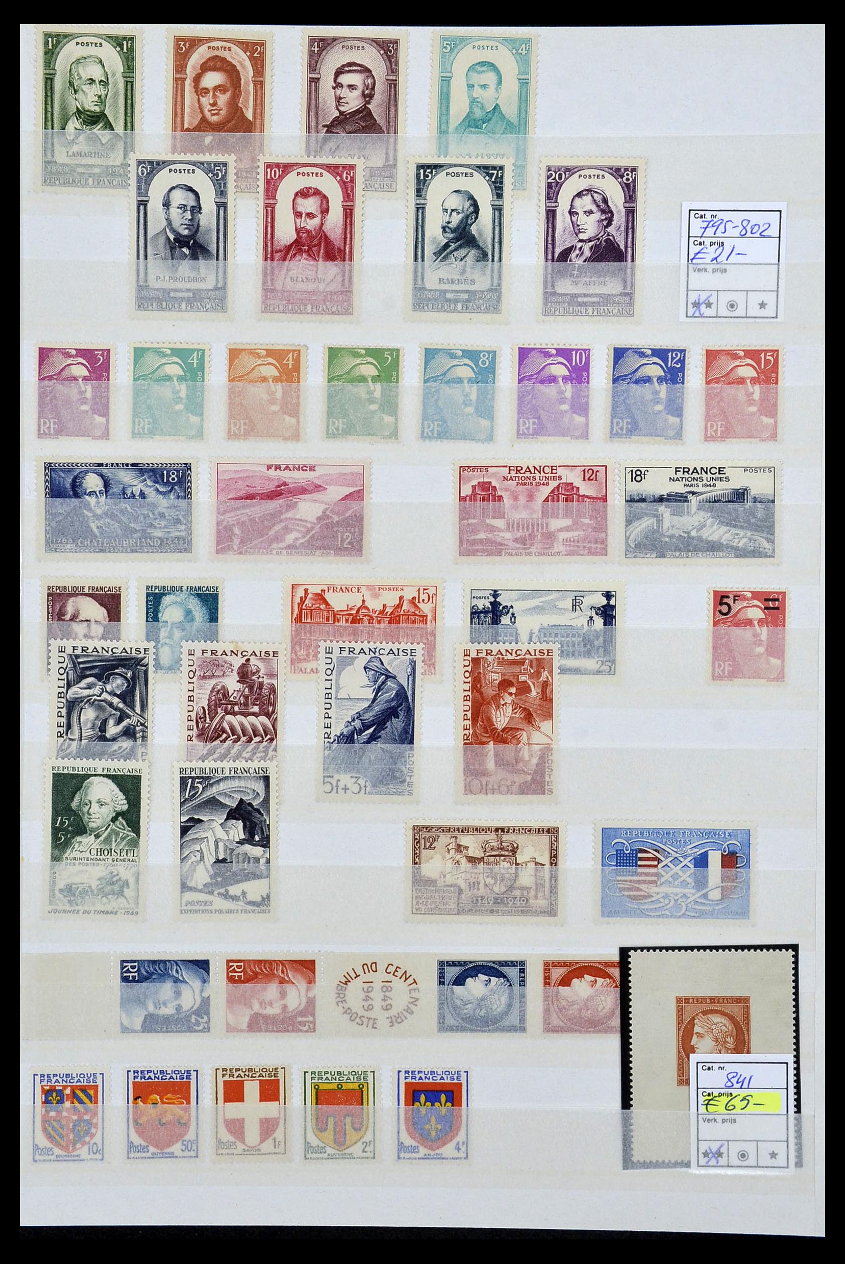 34041 005 - Postzegelverzameling 34041 Frankrijk 1945-1971.