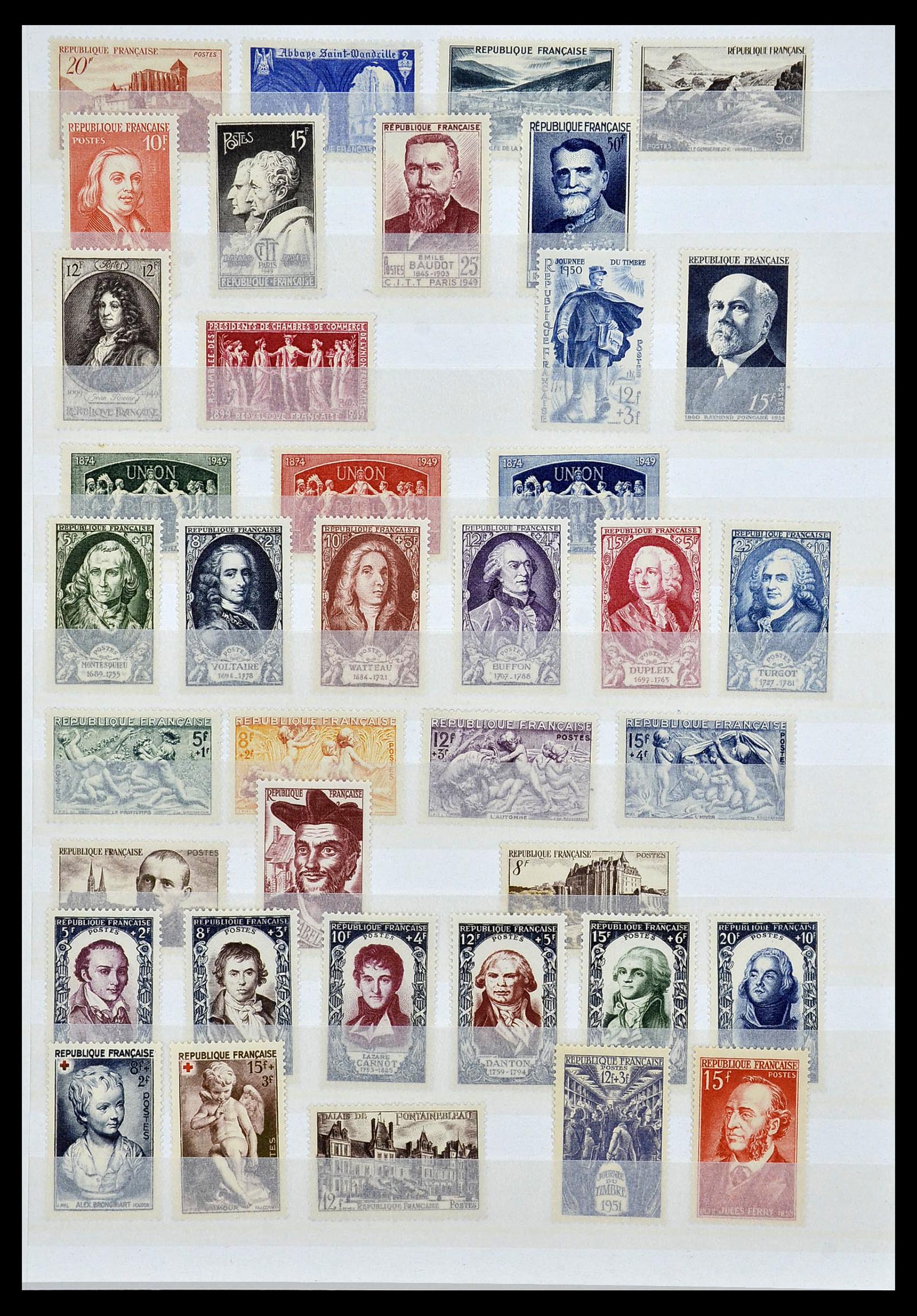 34041 006 - Postzegelverzameling 34041 Frankrijk 1945-1971.