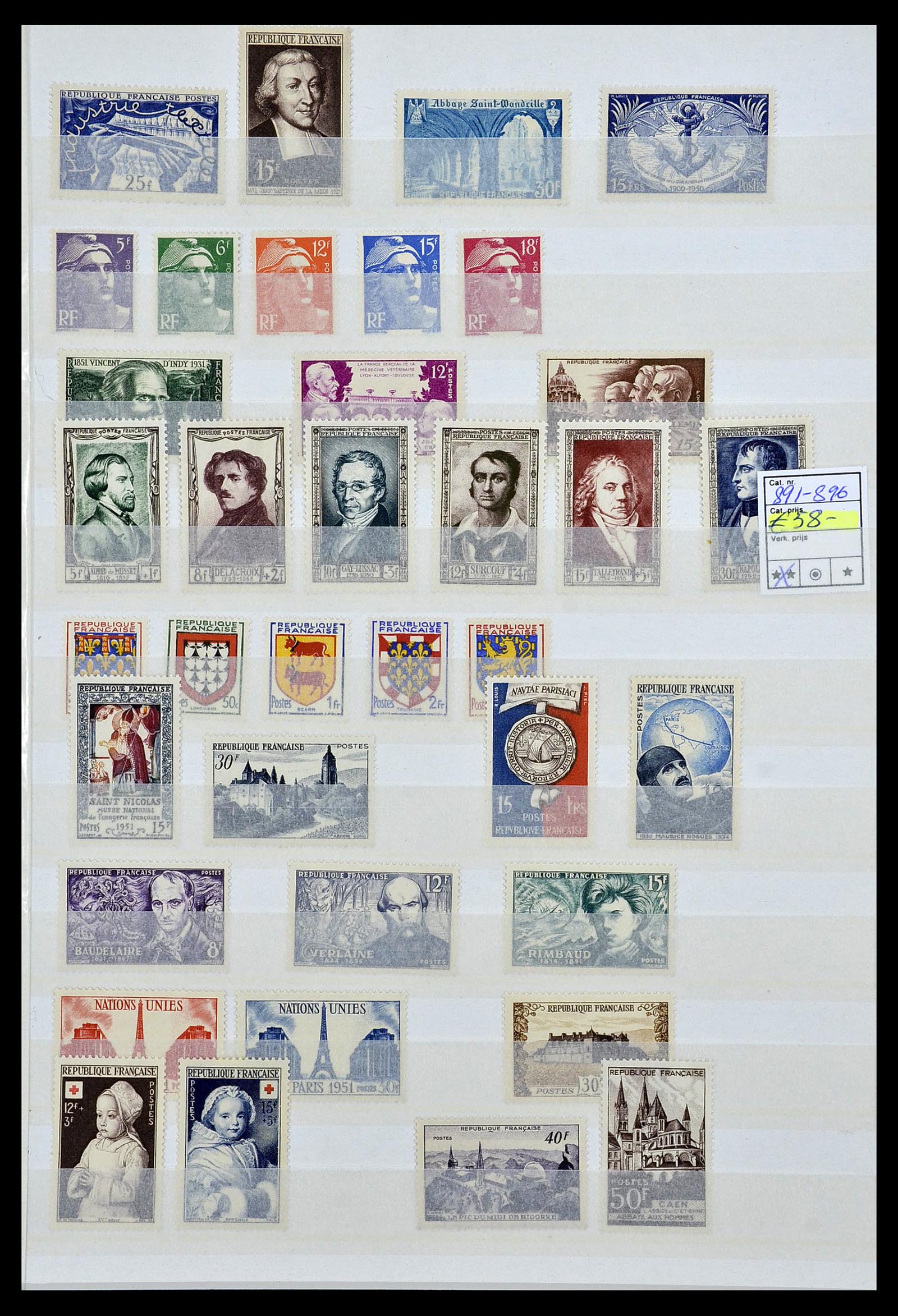 34041 007 - Postzegelverzameling 34041 Frankrijk 1945-1971.