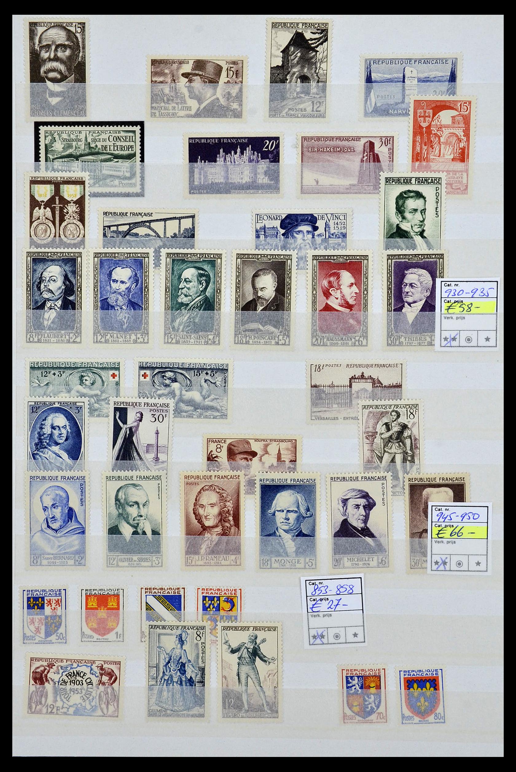 34041 008 - Postzegelverzameling 34041 Frankrijk 1945-1971.