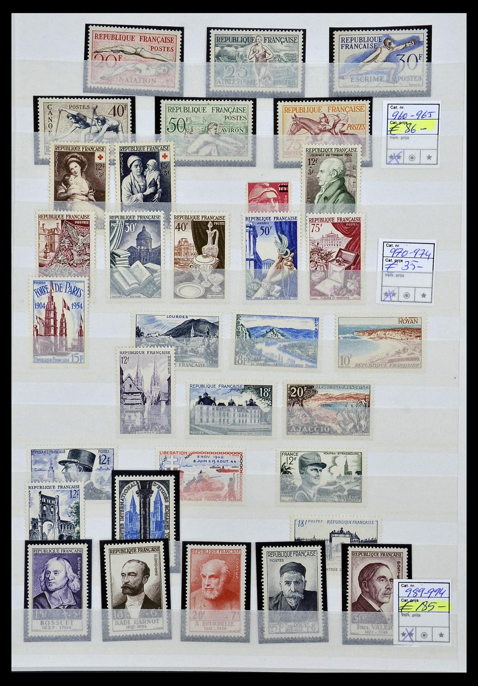 34041 009 - Postzegelverzameling 34041 Frankrijk 1945-1971.