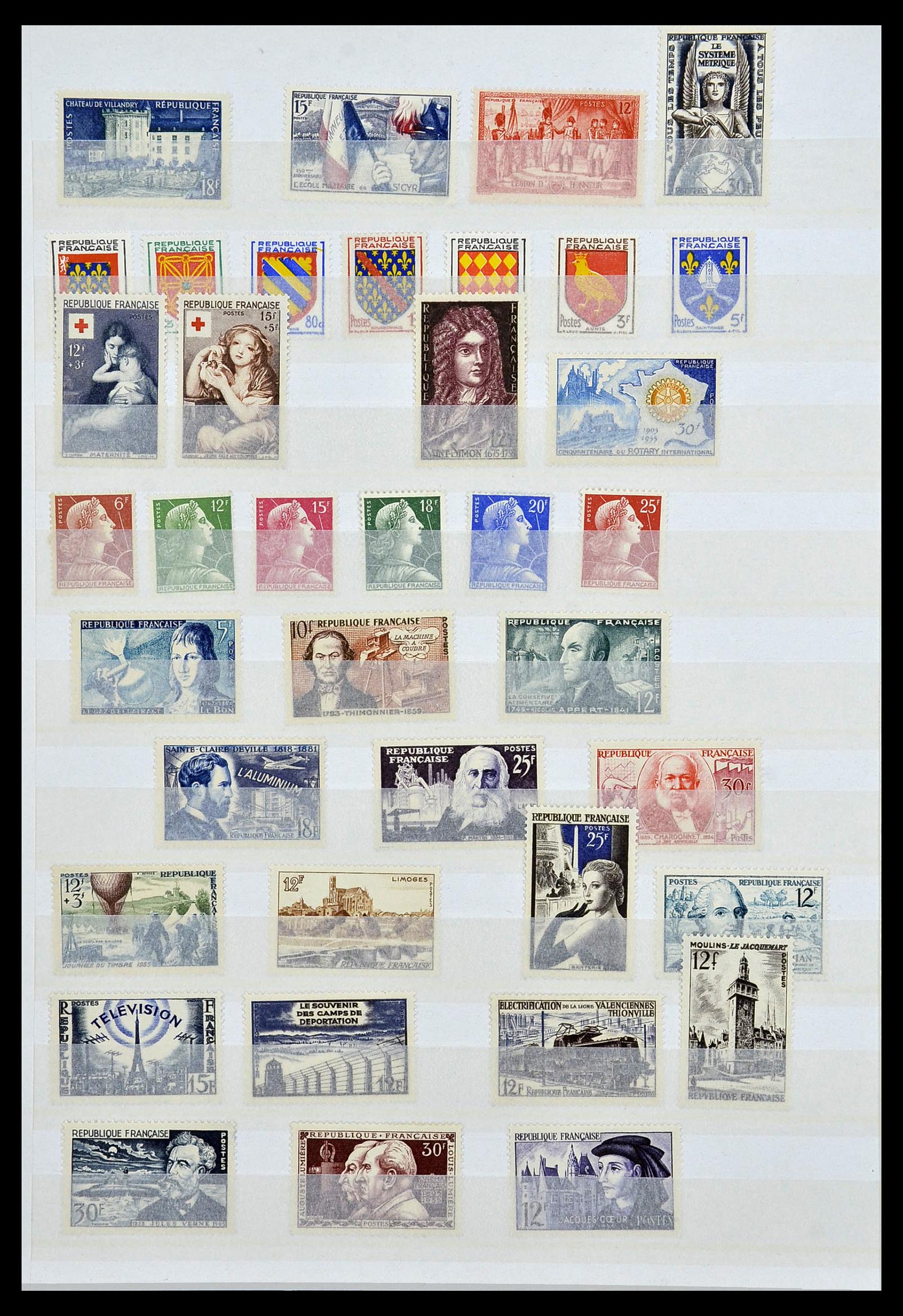 34041 010 - Postzegelverzameling 34041 Frankrijk 1945-1971.