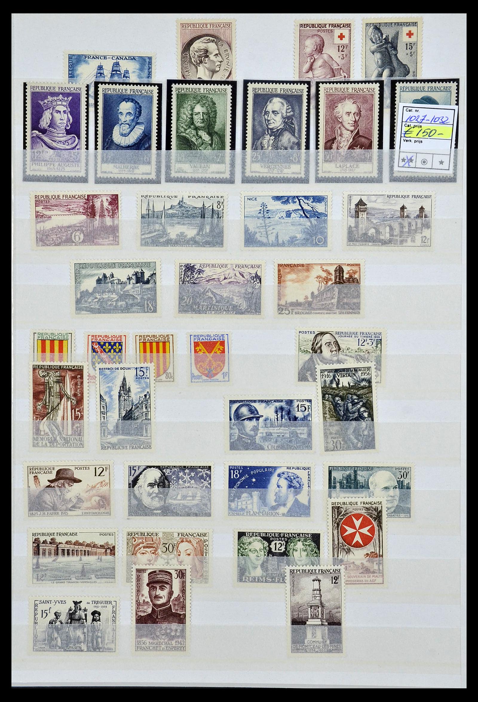 34041 011 - Postzegelverzameling 34041 Frankrijk 1945-1971.