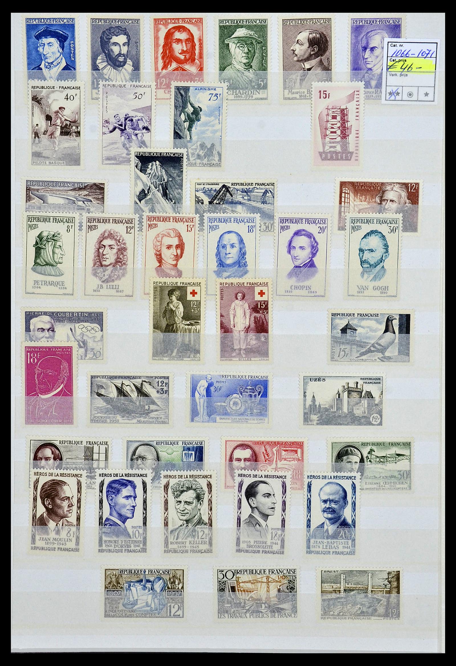 34041 012 - Postzegelverzameling 34041 Frankrijk 1945-1971.