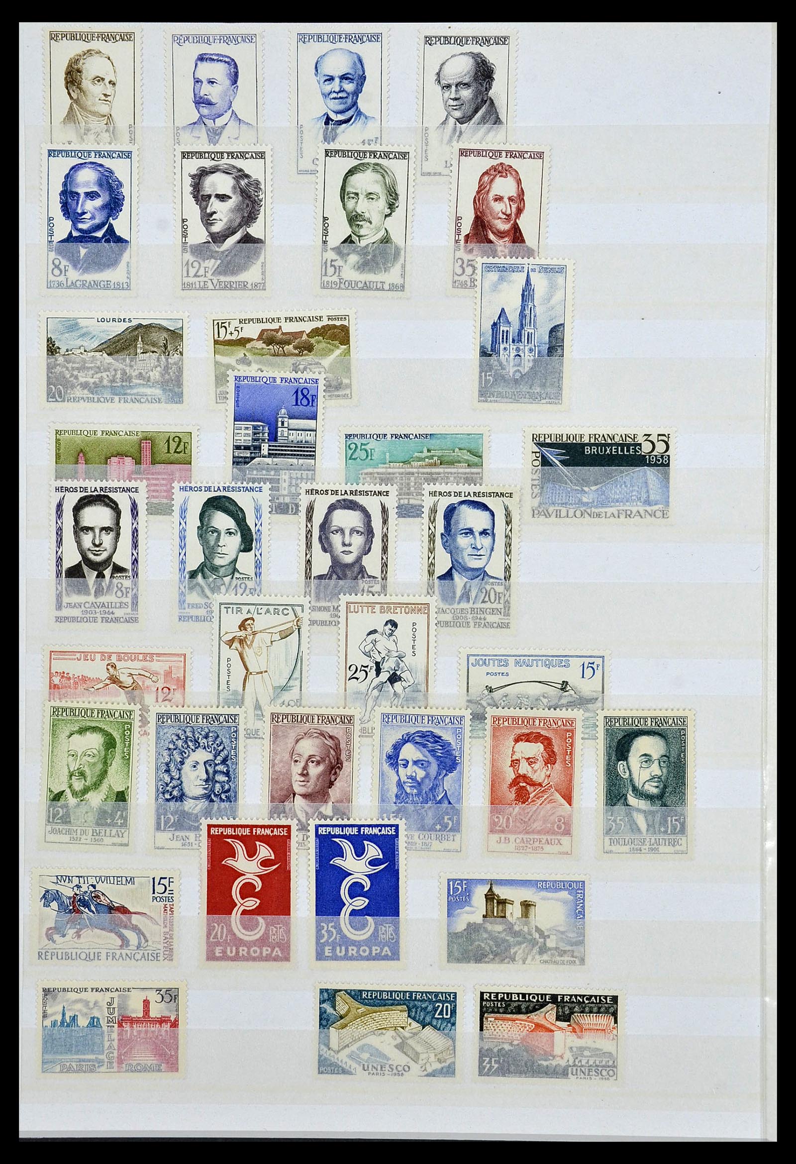 34041 014 - Postzegelverzameling 34041 Frankrijk 1945-1971.