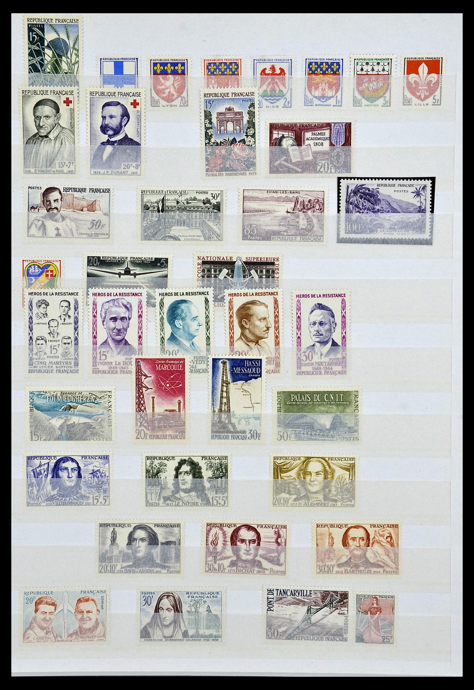 34041 015 - Postzegelverzameling 34041 Frankrijk 1945-1971.