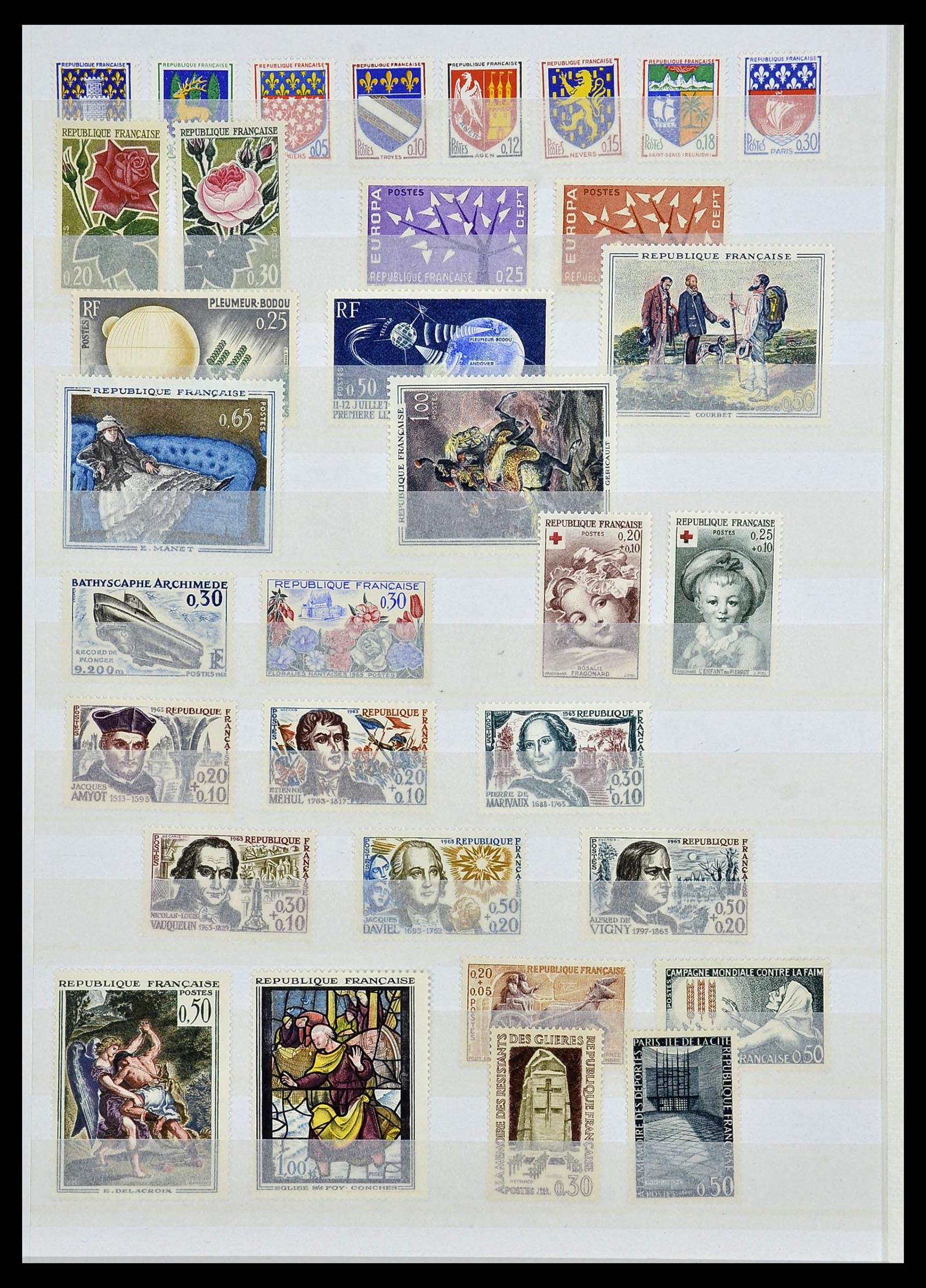 34041 020 - Postzegelverzameling 34041 Frankrijk 1945-1971.