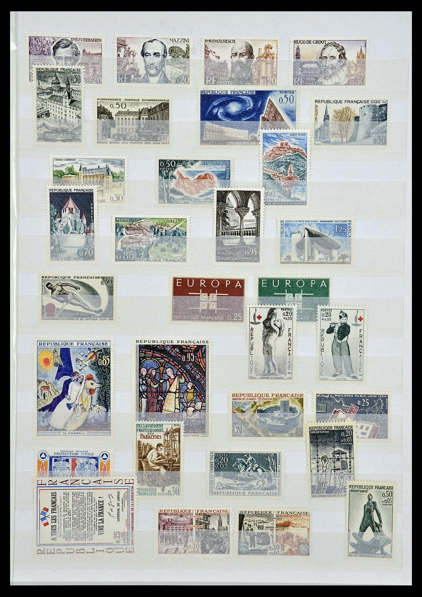 34041 021 - Postzegelverzameling 34041 Frankrijk 1945-1971.