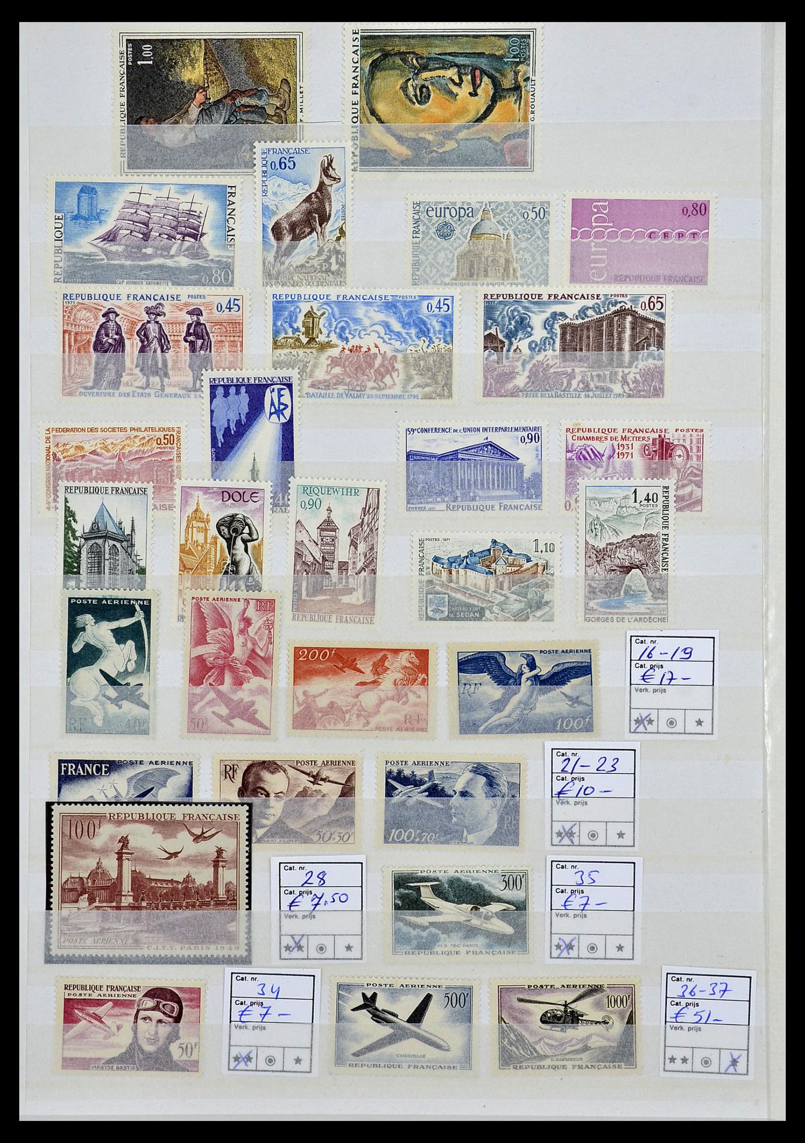 34041 030 - Postzegelverzameling 34041 Frankrijk 1945-1971.