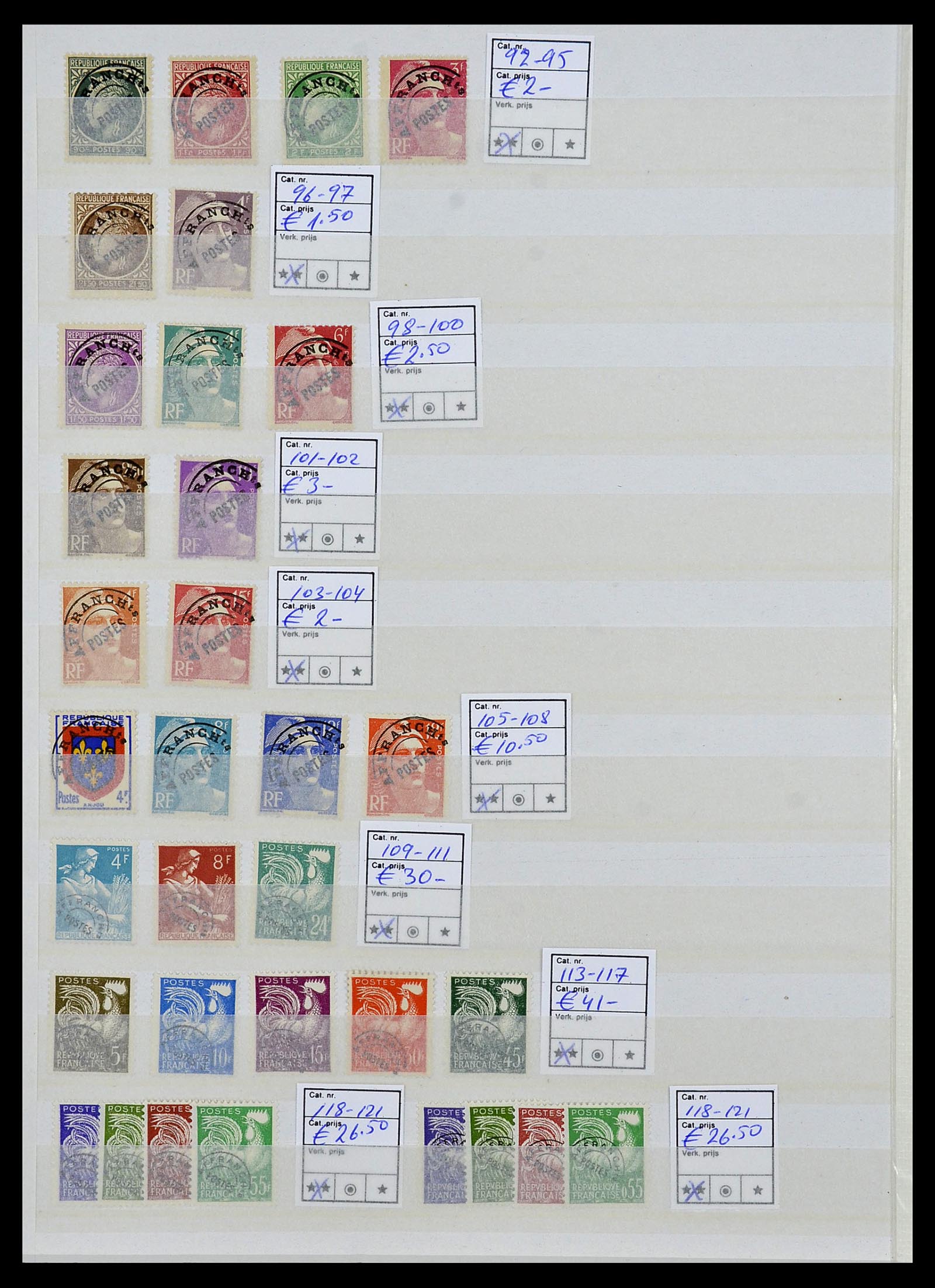 34041 032 - Postzegelverzameling 34041 Frankrijk 1945-1971.