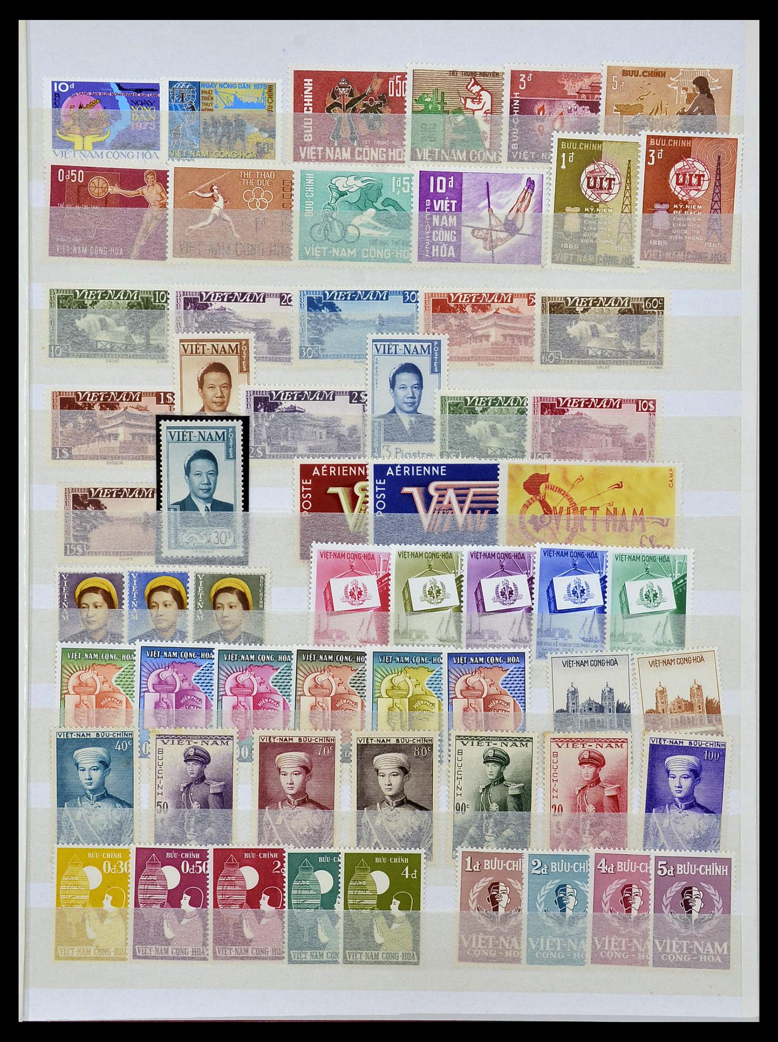 34044 013 - Postzegelverzameling 34044 Franse koloniën in Azië 1952-1992.