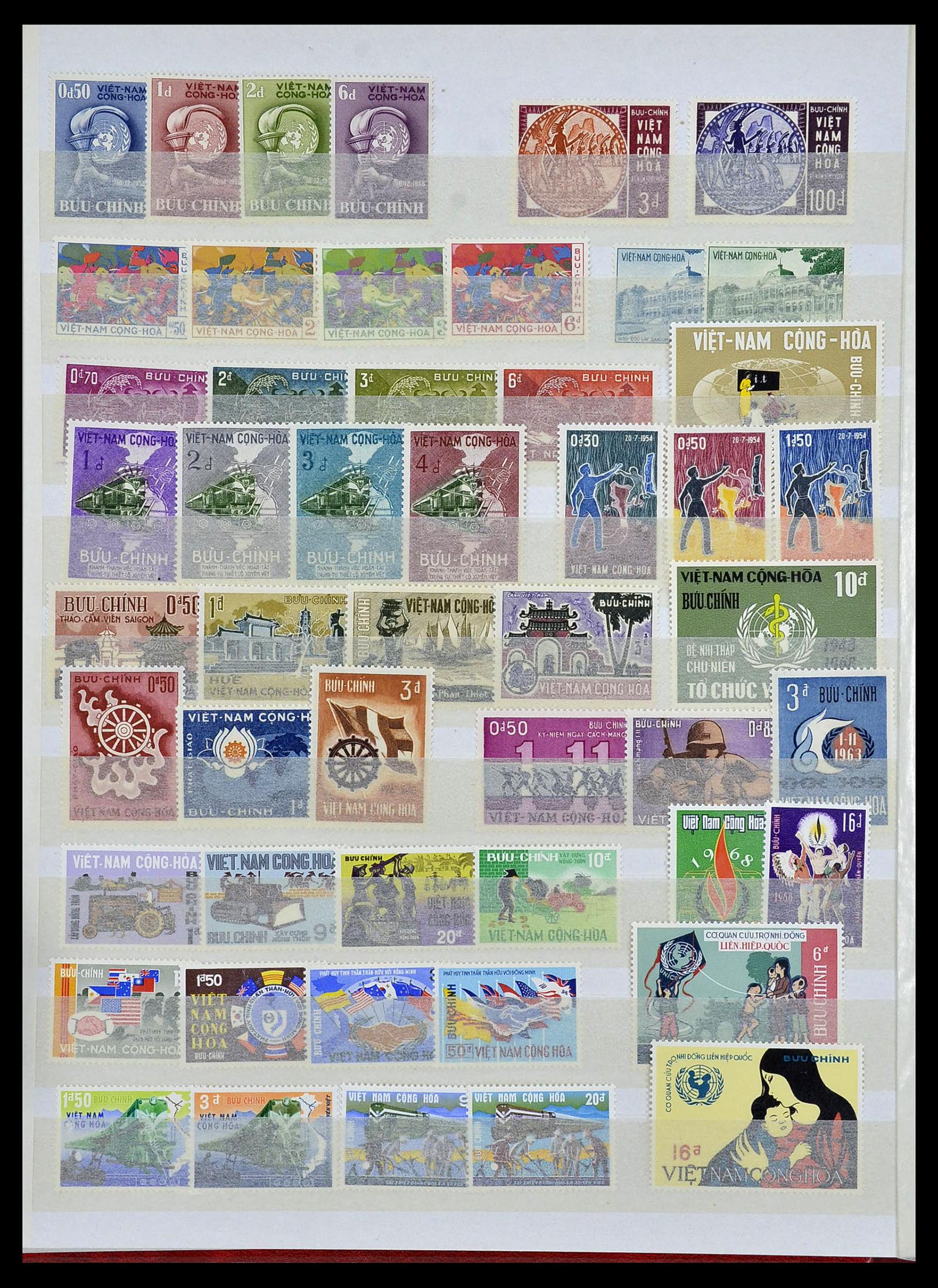 34044 014 - Postzegelverzameling 34044 Franse koloniën in Azië 1952-1992.