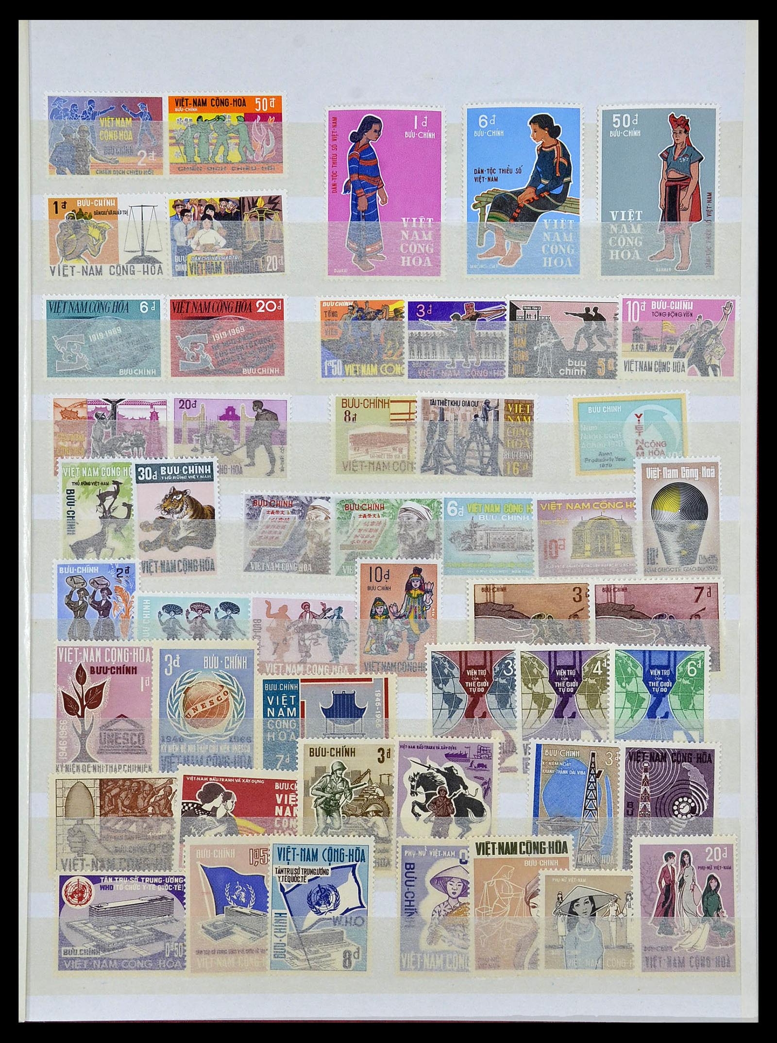 34044 015 - Postzegelverzameling 34044 Franse koloniën in Azië 1952-1992.